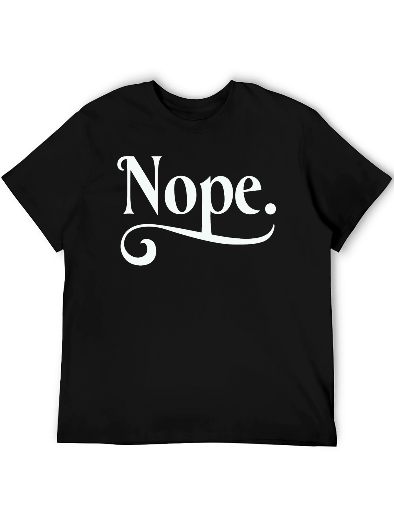 Black Nope T-Shirt - Men's Black Graphic Tee view 5