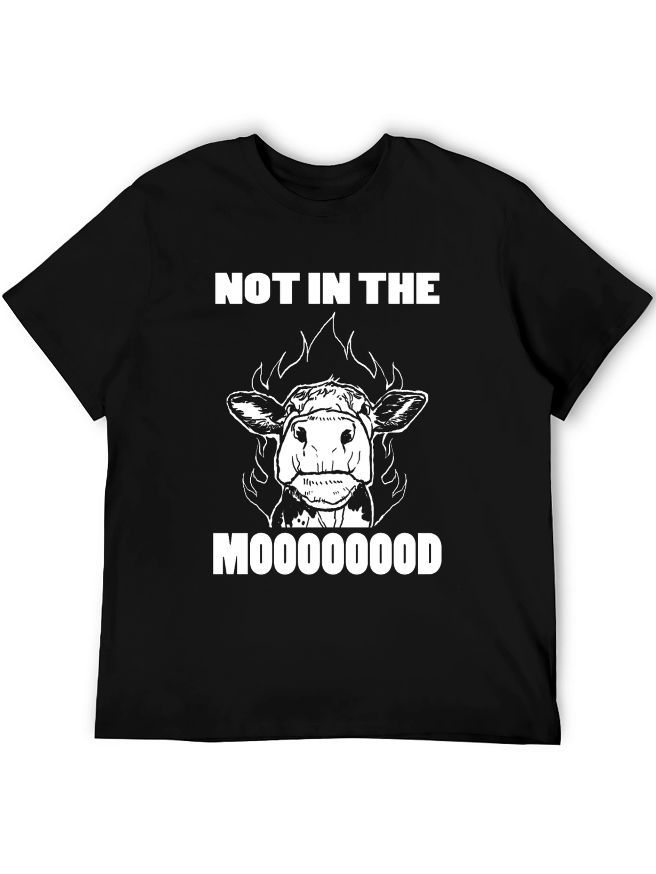 Black Not in the Mooood Graphic Tee view 5