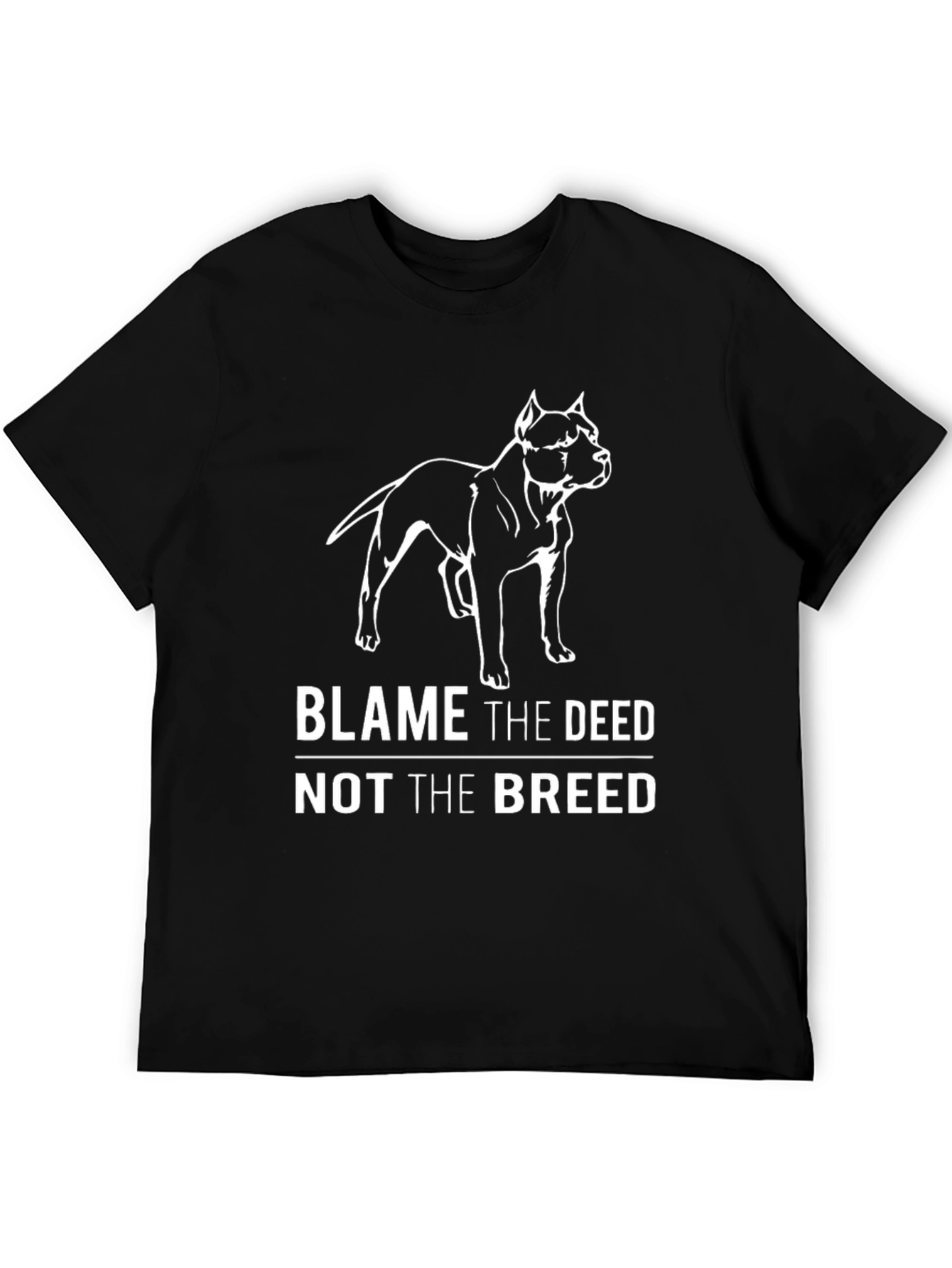 Black Blame the Deed Pitbull T-Shirt view 5