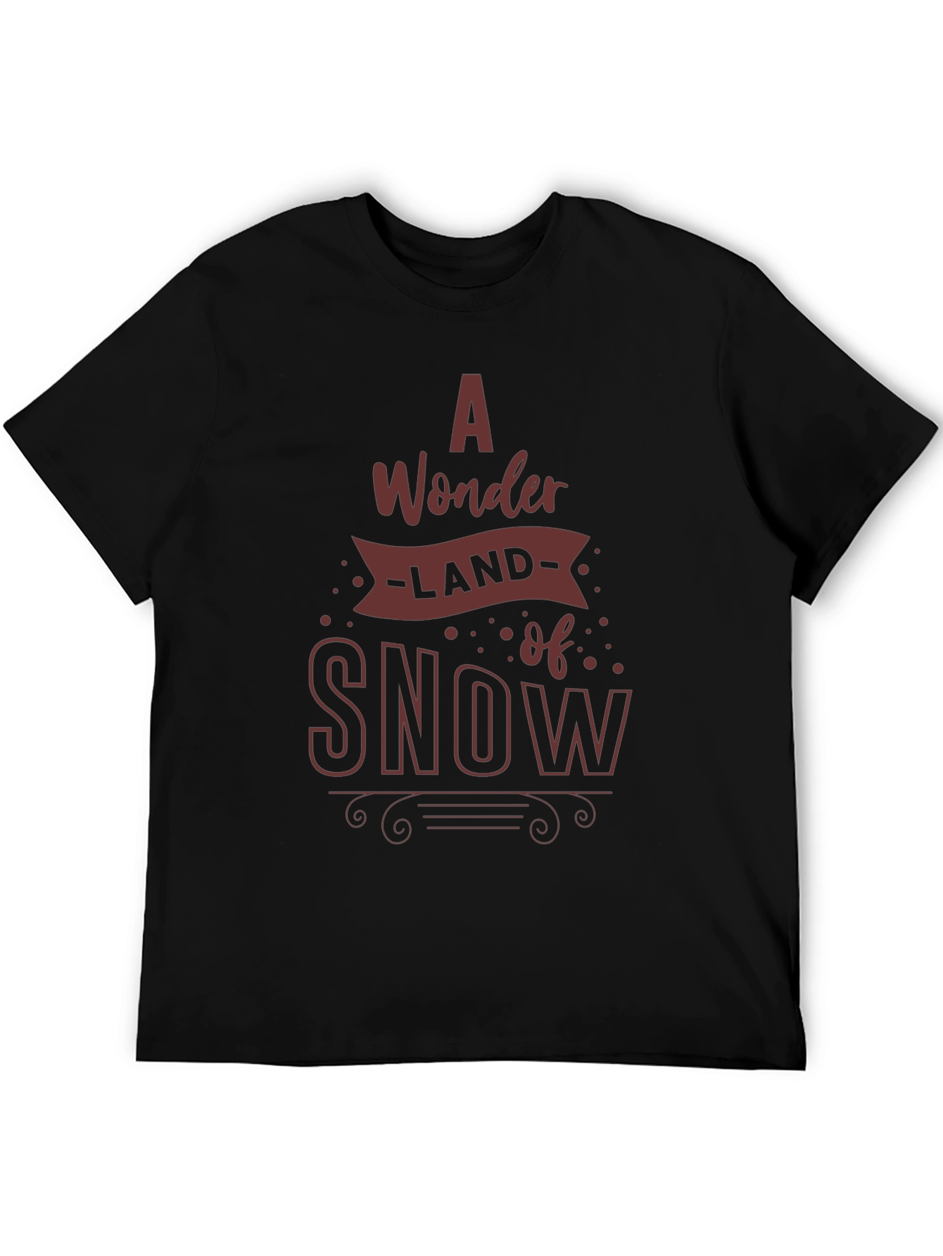 Black A Wonderland of Snow Graphic Tee view 5