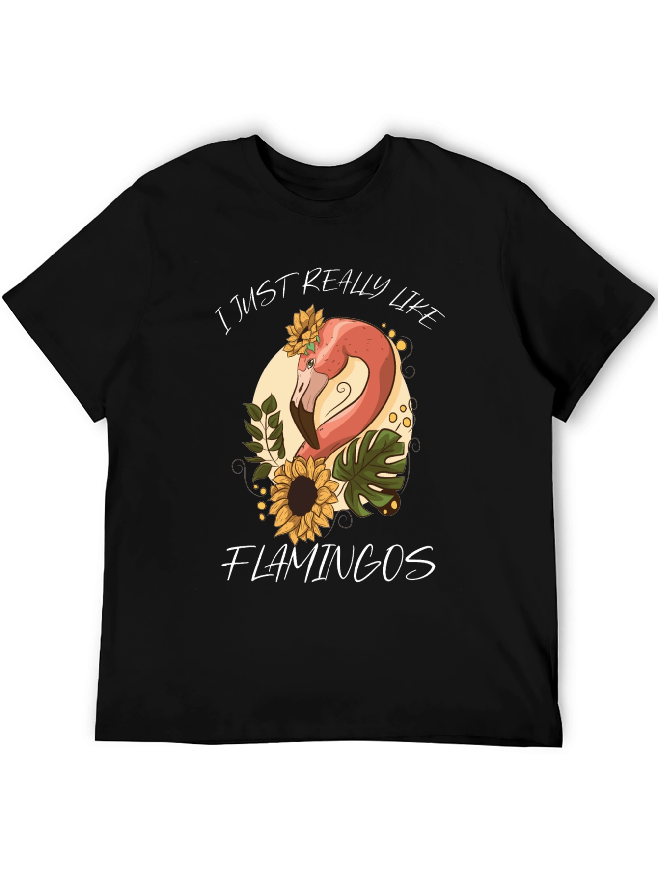 Black Flamingo Lover Graphic Tee - Cute and Comfy! view 5