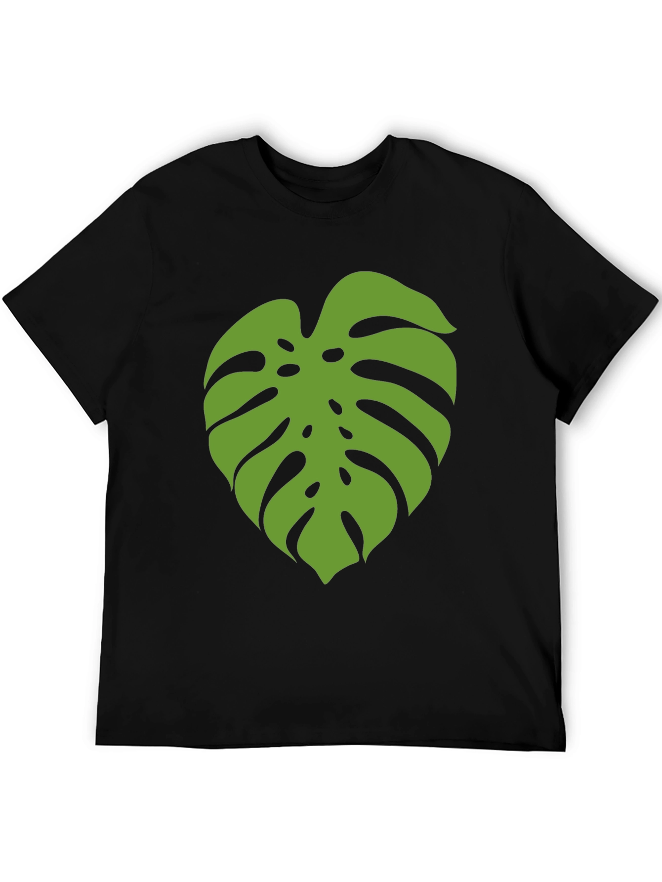 Monstera Leaf Graphic Tee - Black - 5