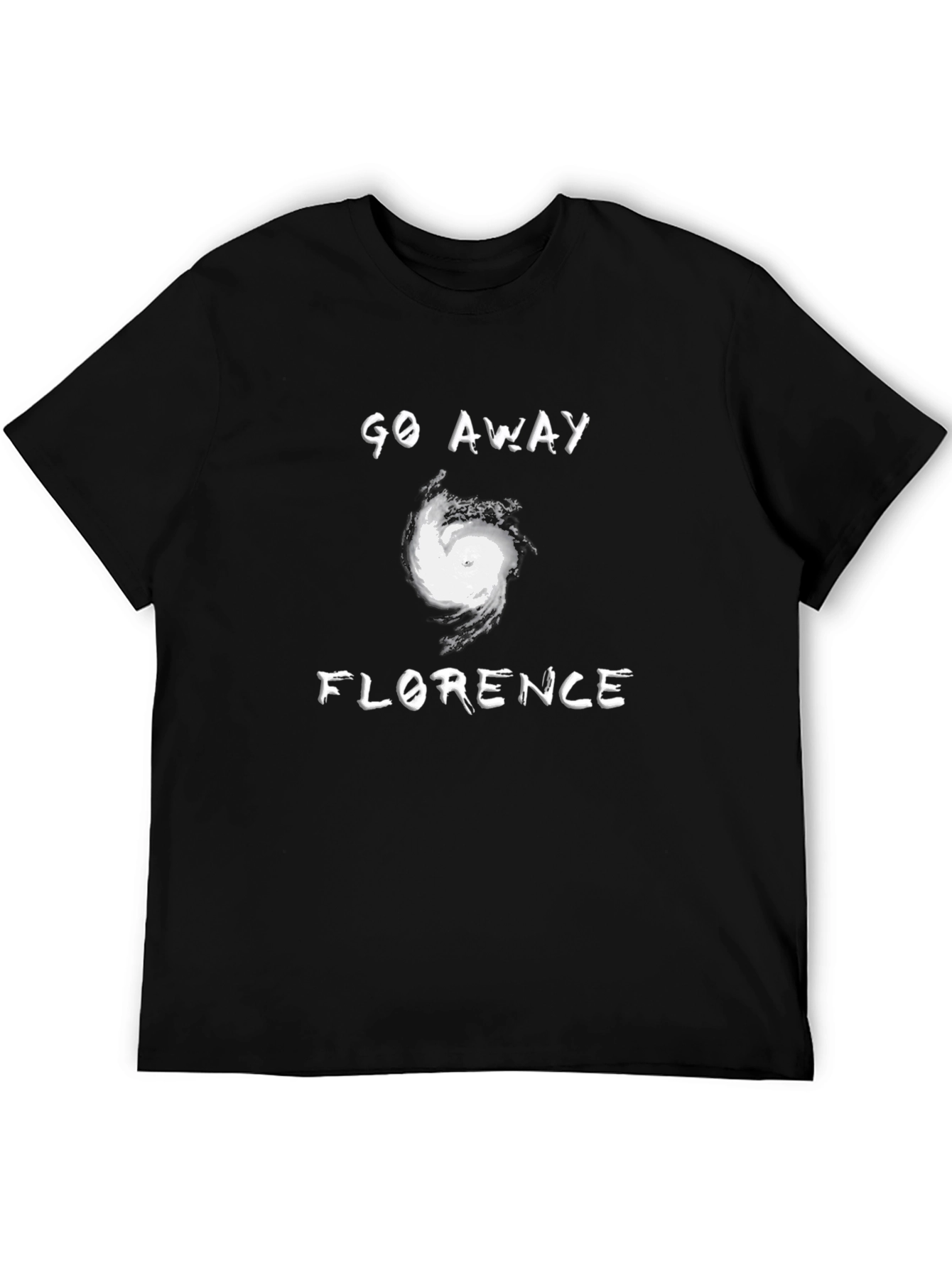 Black Go Away Florence T-Shirt: Hurricane Graphic Tee view 5