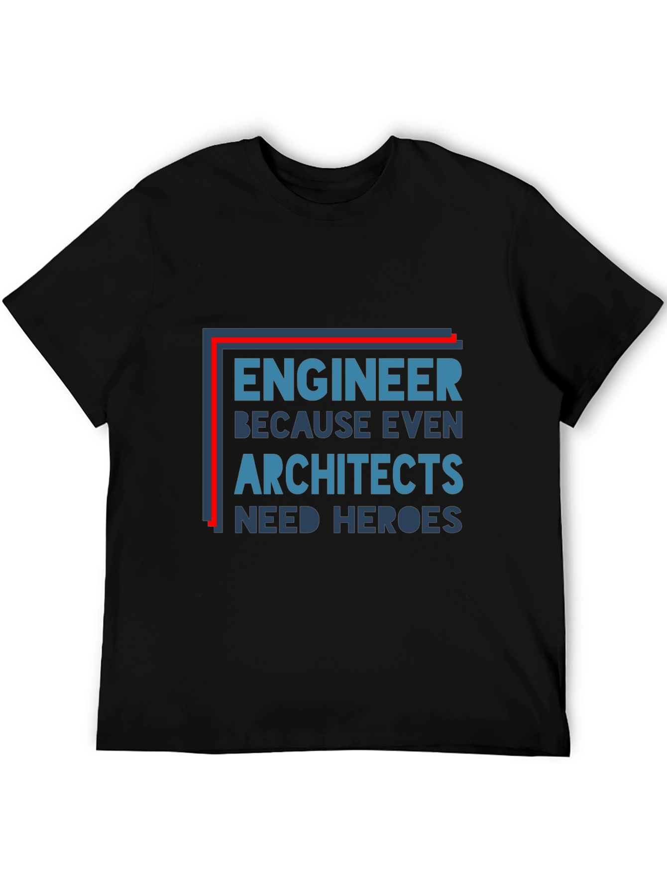 Black Engineer Hero Tee - Architect Appreciation Shirt view 5