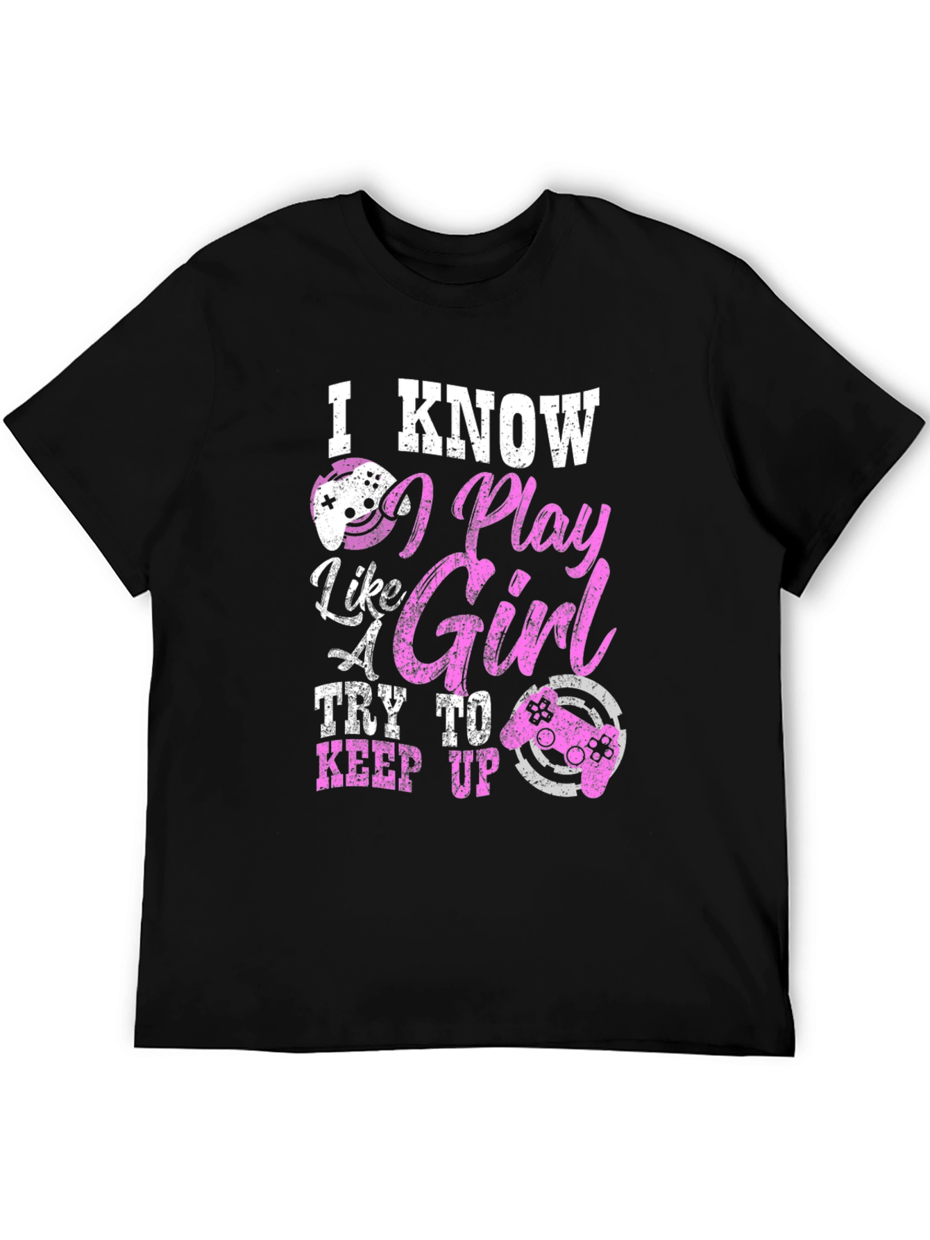 Black I Know I Play Like A Girl T-Shirt view 5
