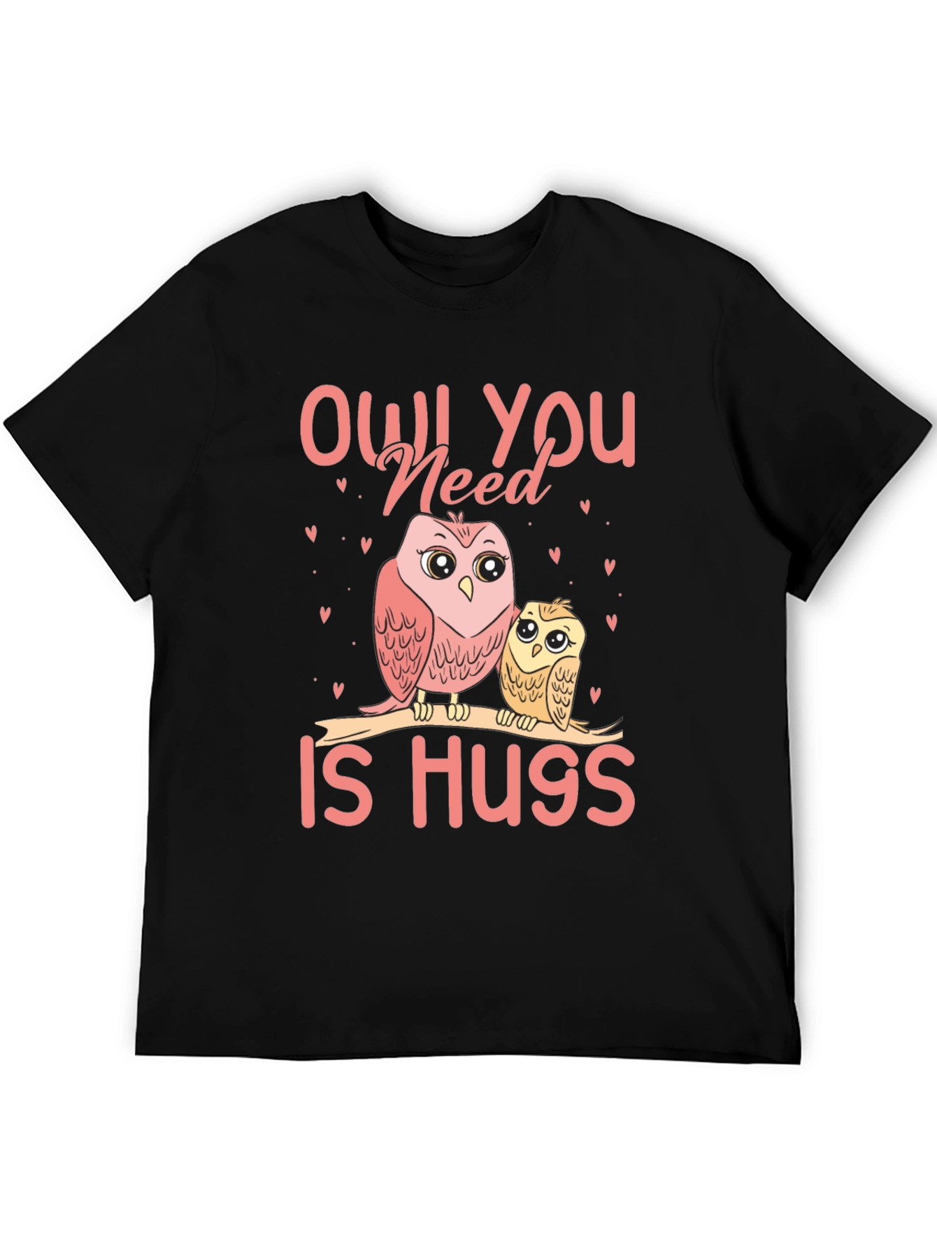 Black Owl You Need Is Hugs T-Shirt view 5