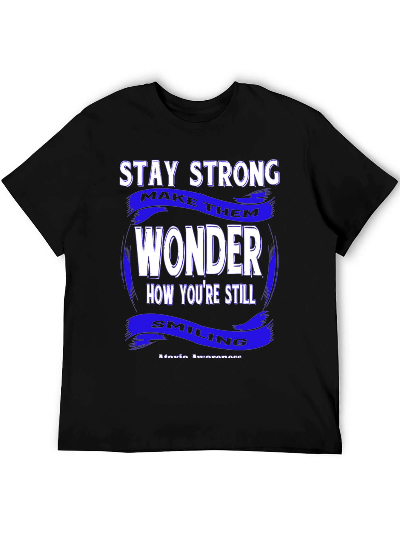 Black Stay Strong Graphic Tee - Black view 5