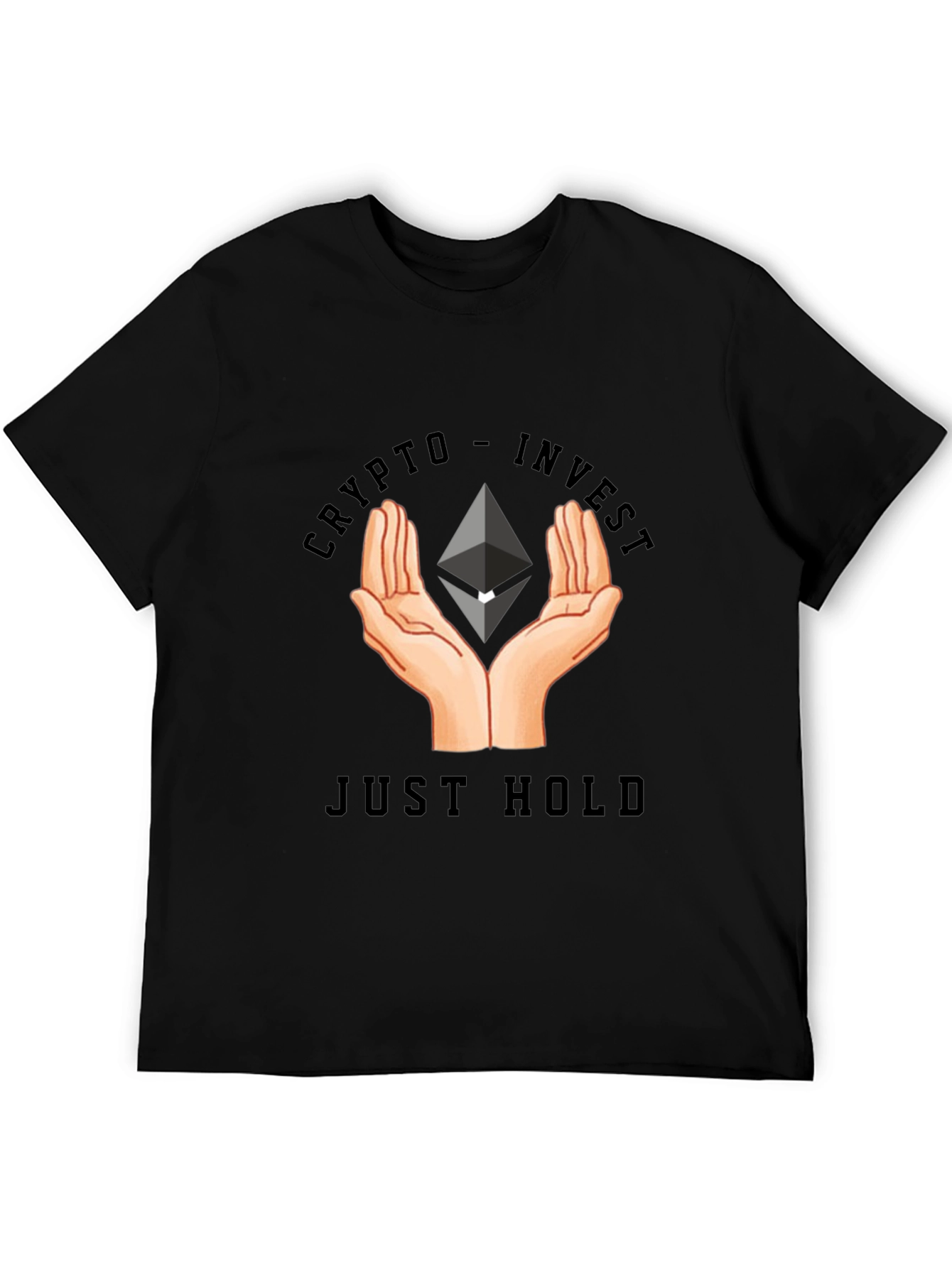Black Crypto Invest - Just Hold T-Shirt view 5