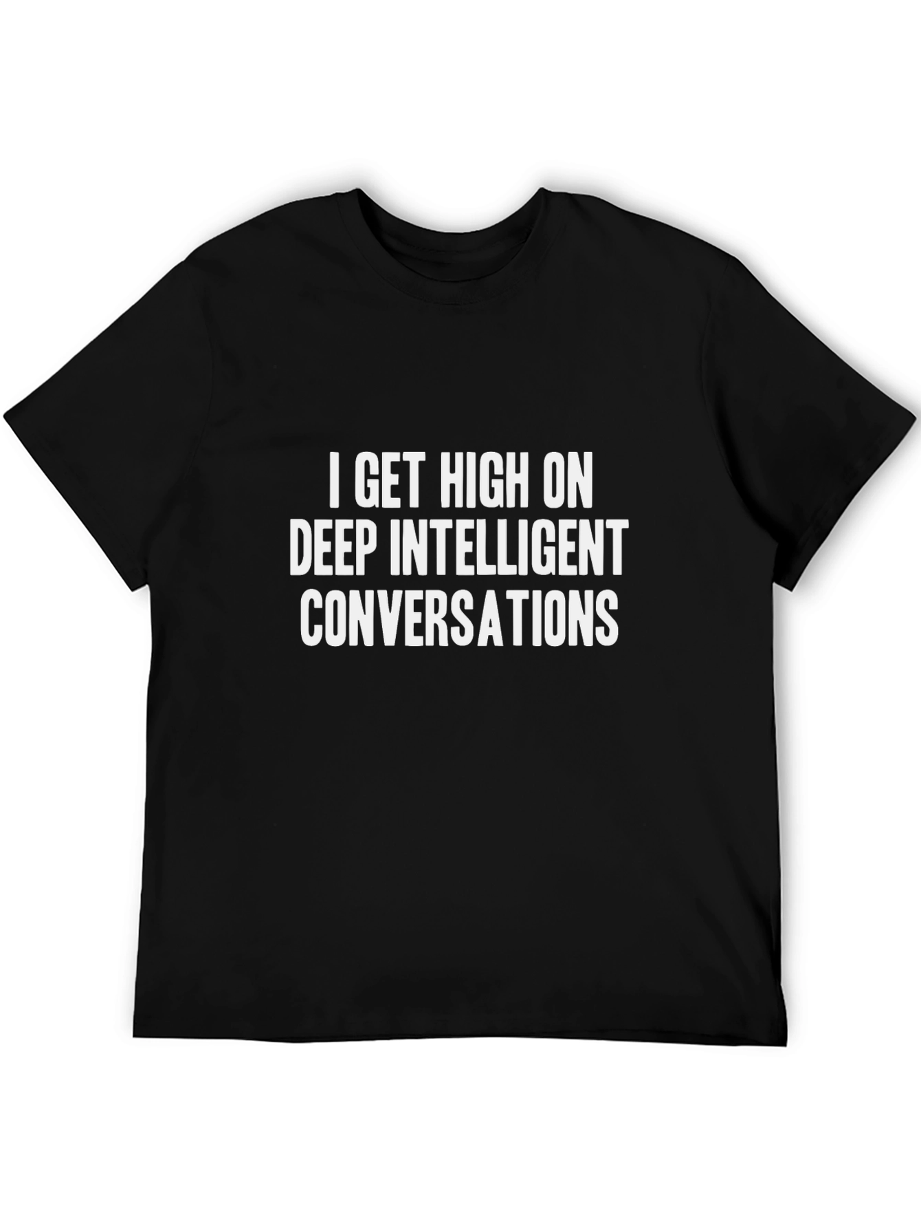 Black Deep Conversation T-Shirt - Unisex Black Tee view 5