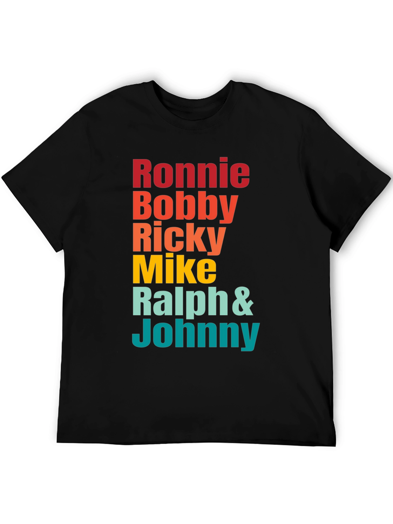Black Ronnie Bobby Ricky Mike Ralph & Johnny Band Tee view 5