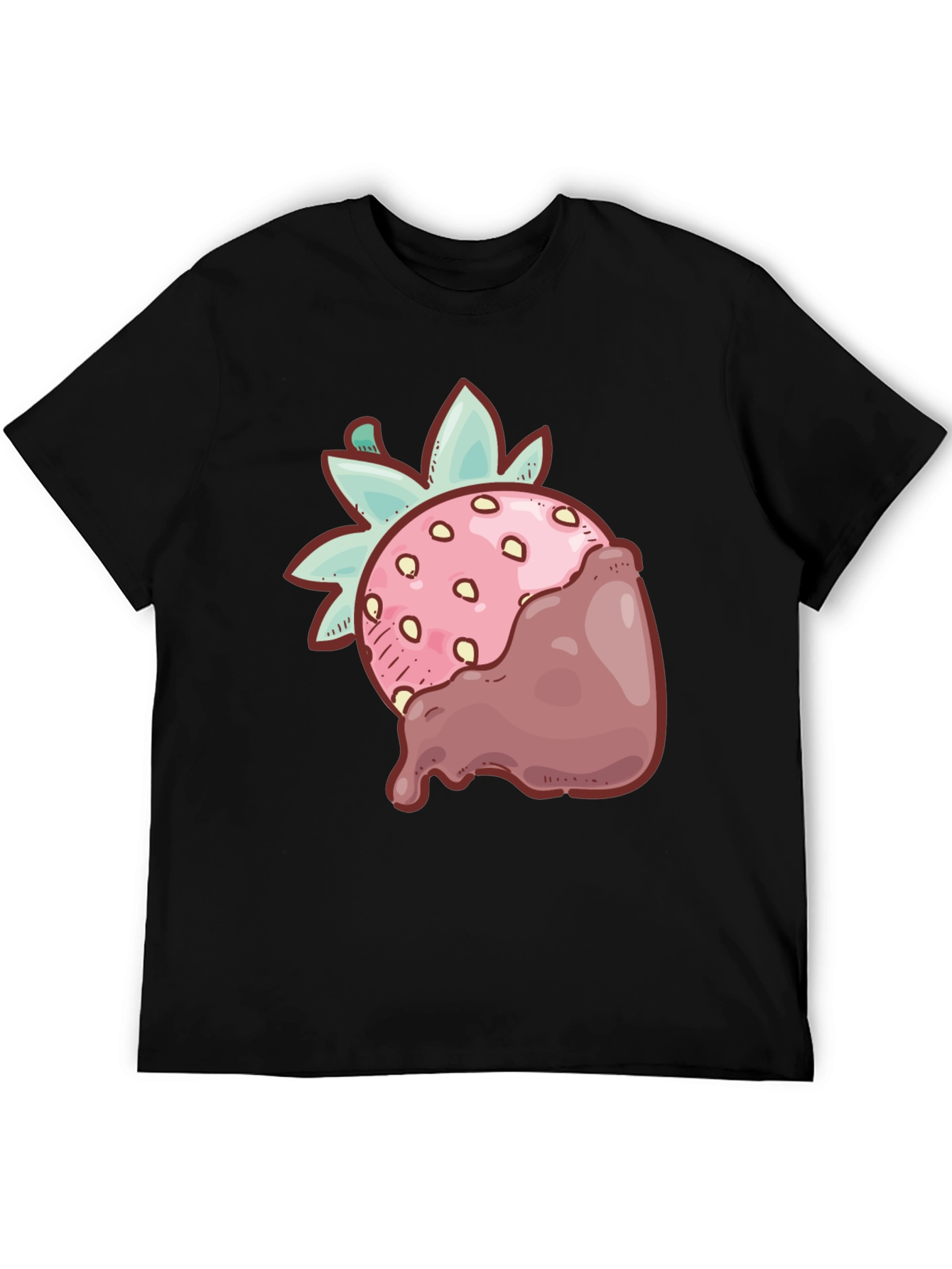 Black Strawberry Chocolate Dipped T-Shirt view 5