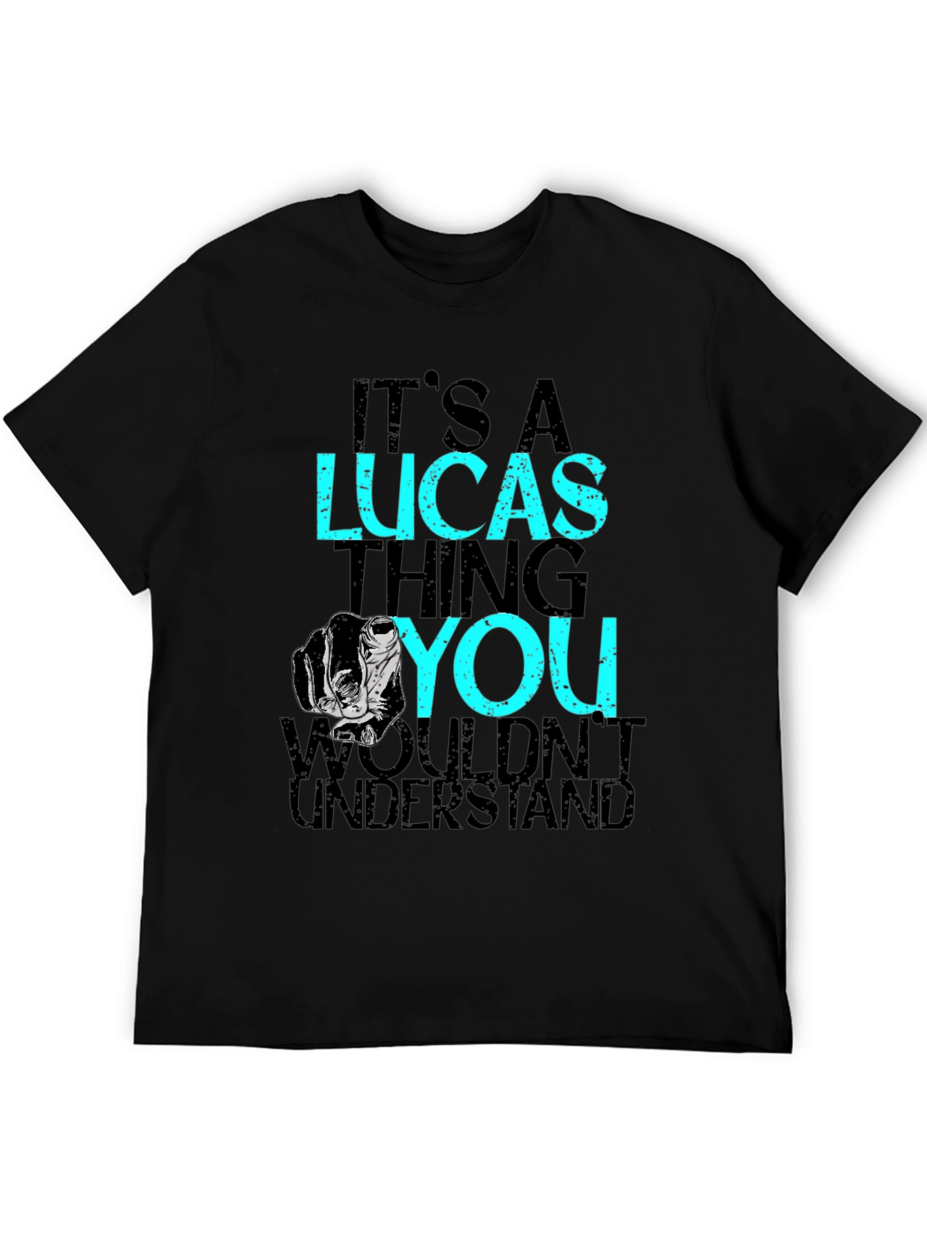 Black It's A Lucas Thing T-Shirt - Black view 5