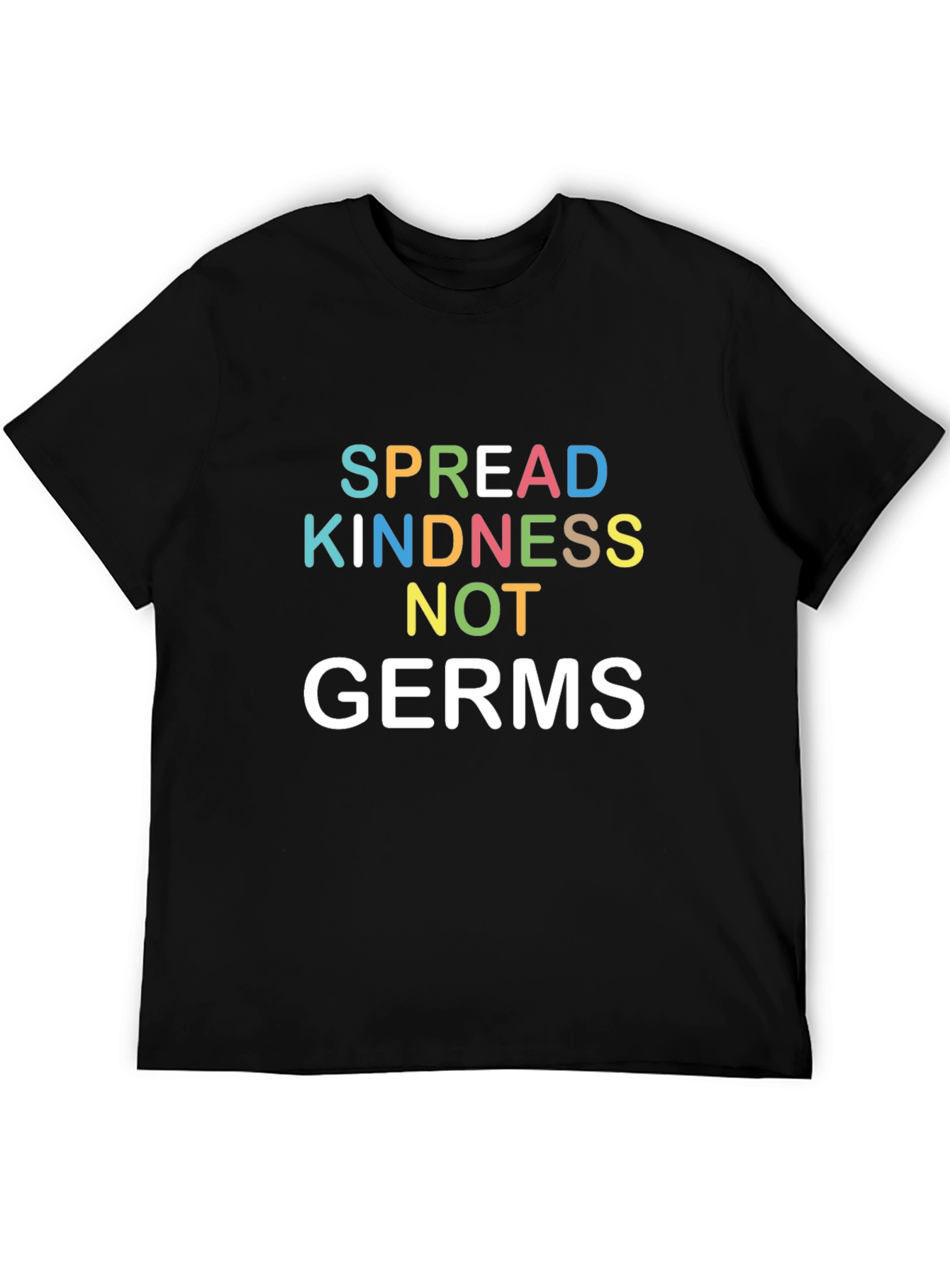 Black Spread Kindness Not Germs Graphic T-Shirt view 5