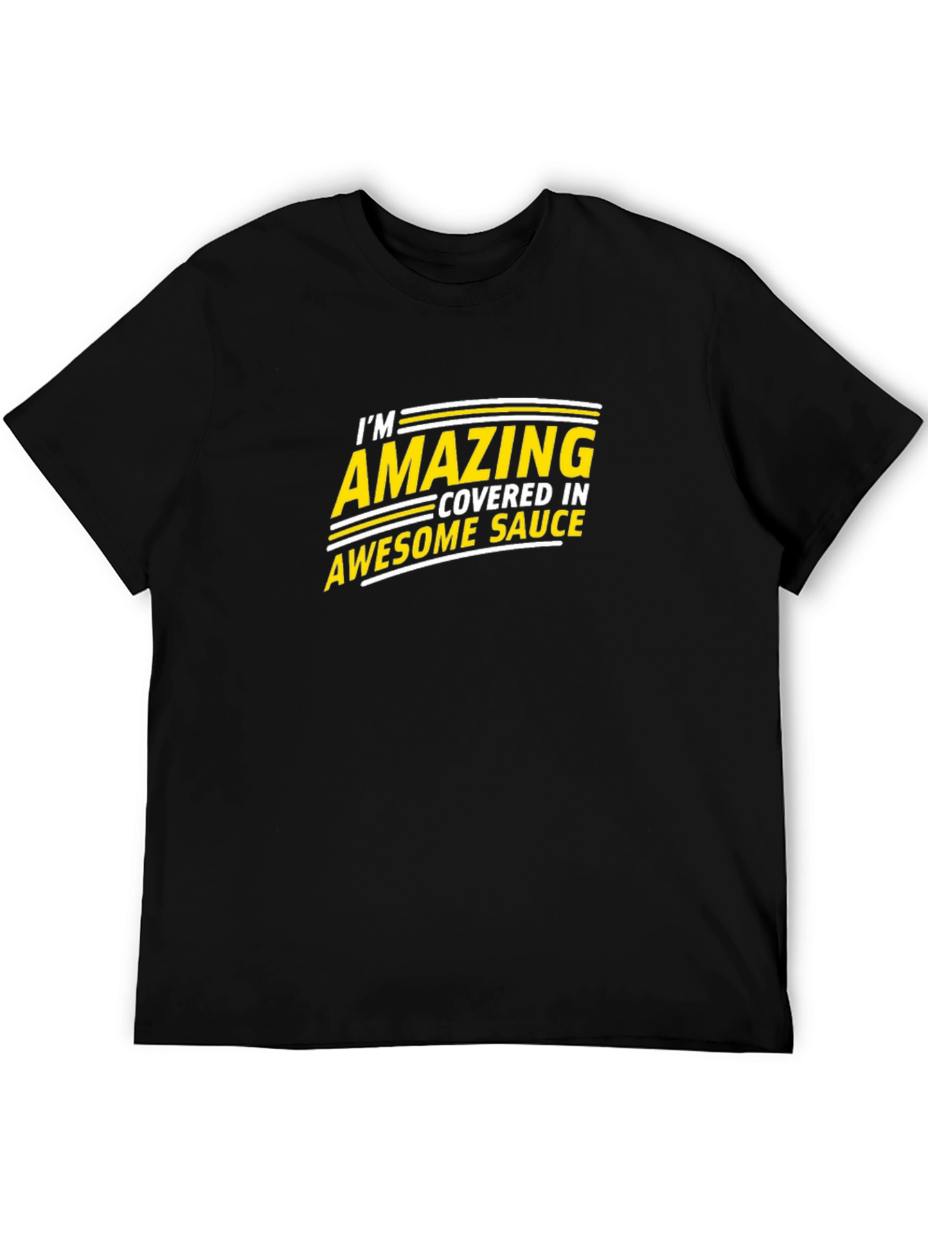 Black Amazing Sauce Graphic Tee - Black Cotton Blend view 5