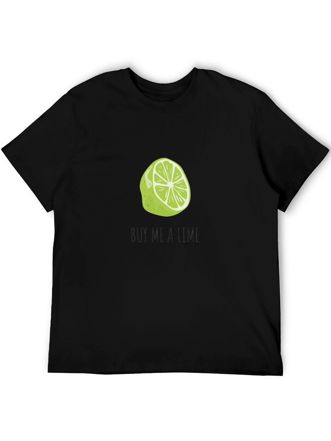 Black Buy Me a Lime T-Shirt - Fun & Stylish view 5