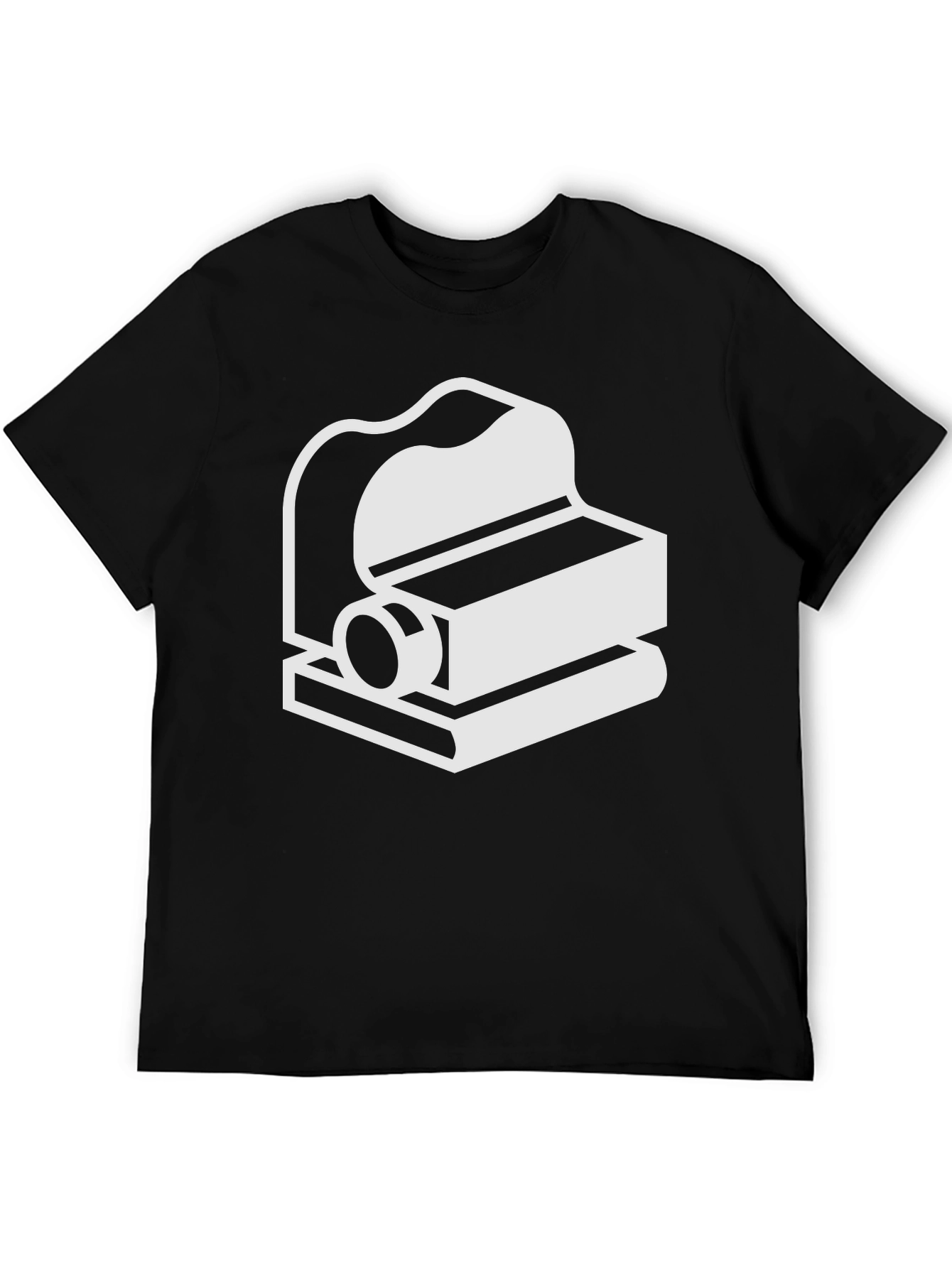 Black Abstract Typewriter Graphic T-Shirt view 5