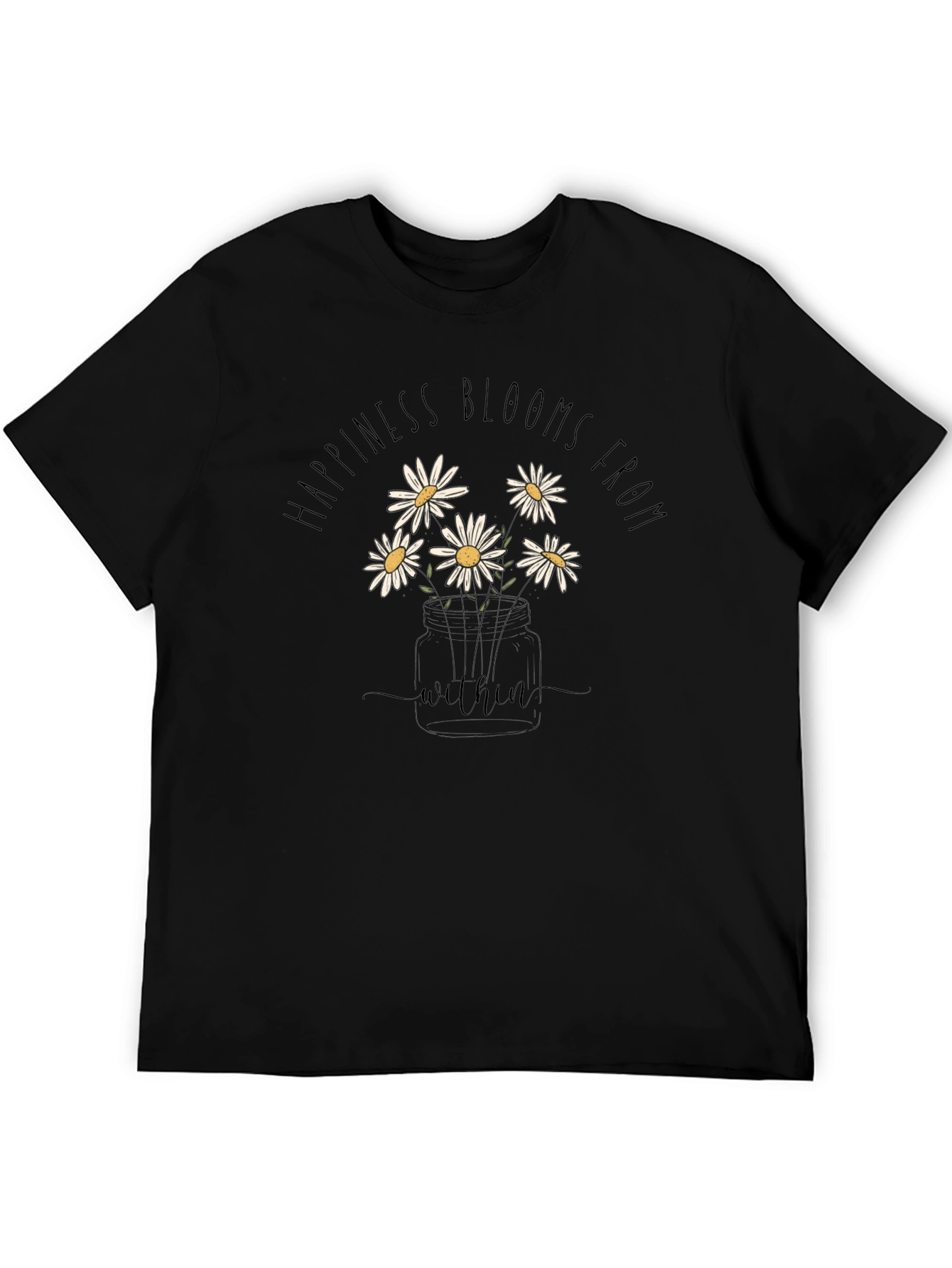 Happiness Blooms T-Shirt - Stylish Graphic Tee - 5