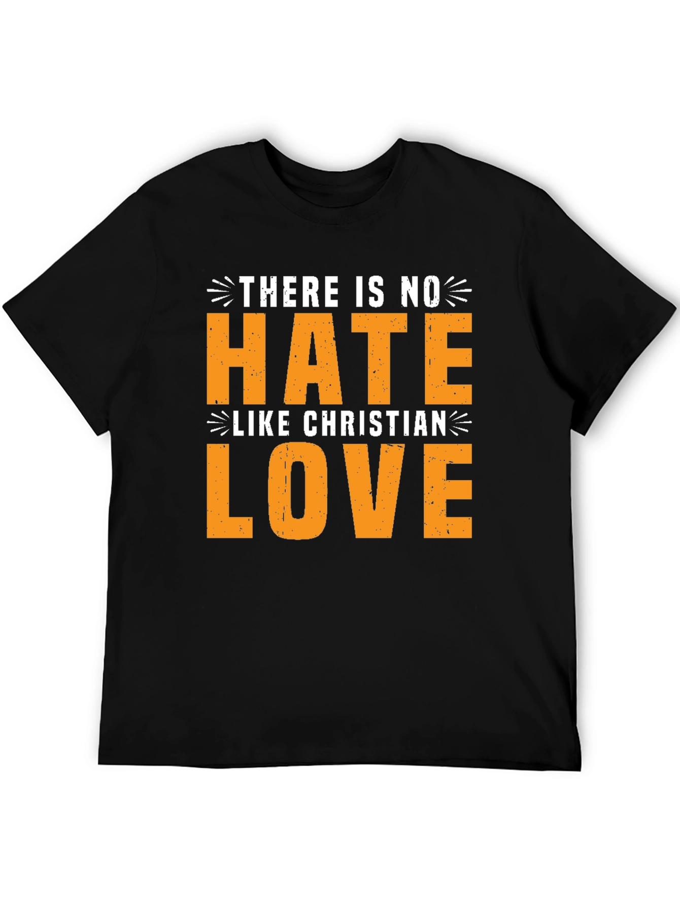 Black Christian Love Graphic Tee - Unisex Black T-Shirt view 5