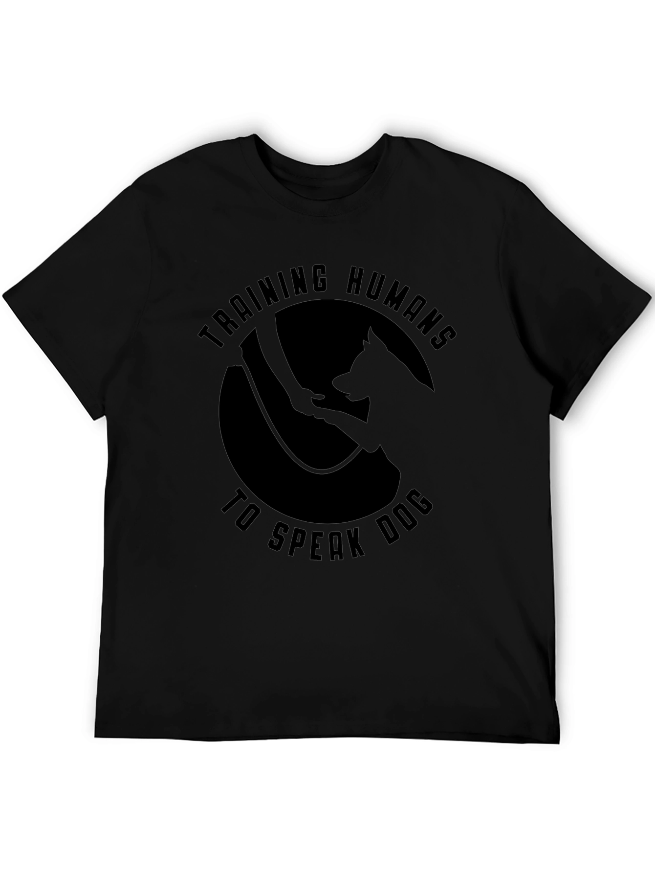 Black Training Humans to Speak Dog T-Shirt view 5