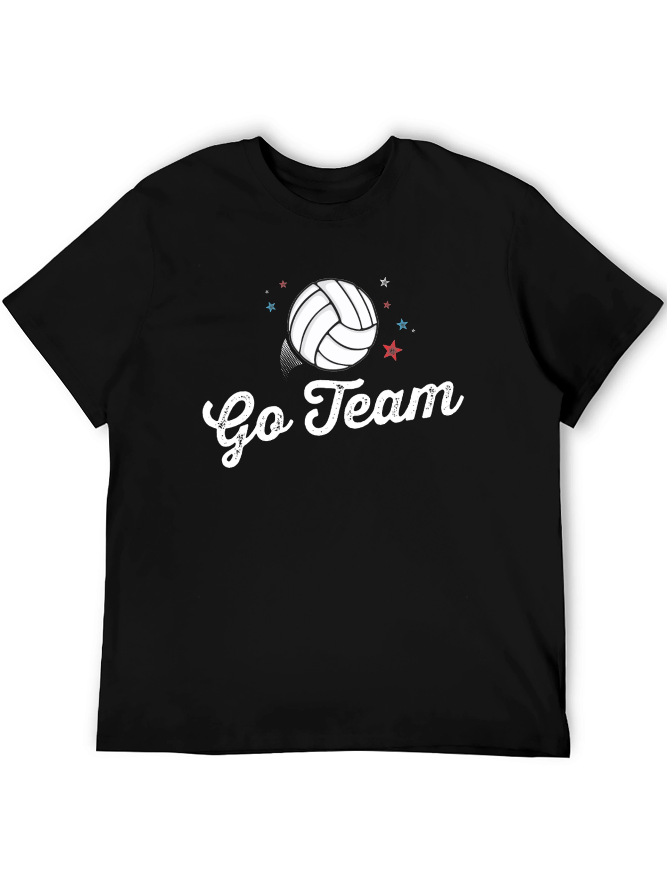 Black Go Team Volleyball Graphic Tee view 5