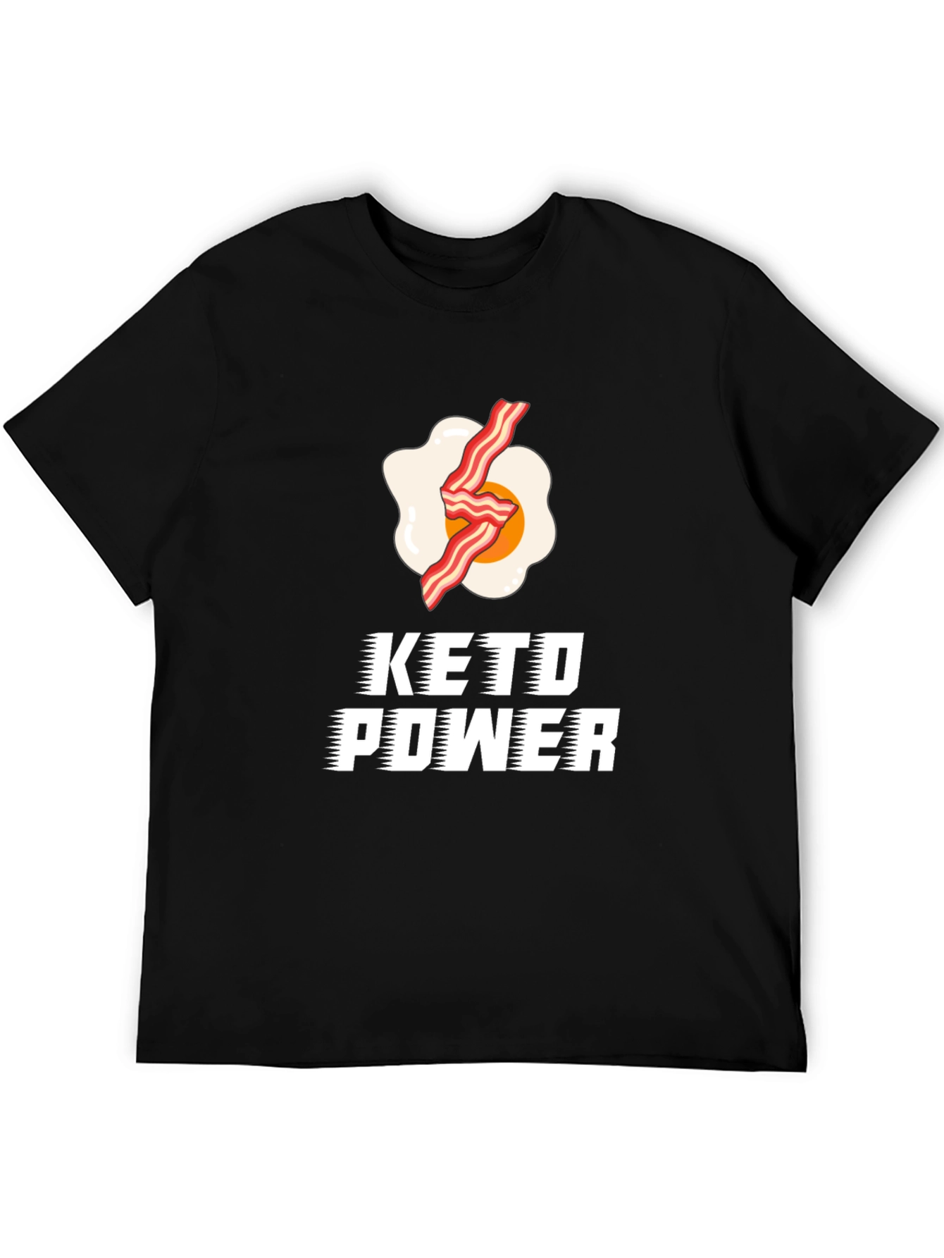 Keto Power T-Shirt: Bacon & Egg Design - 5