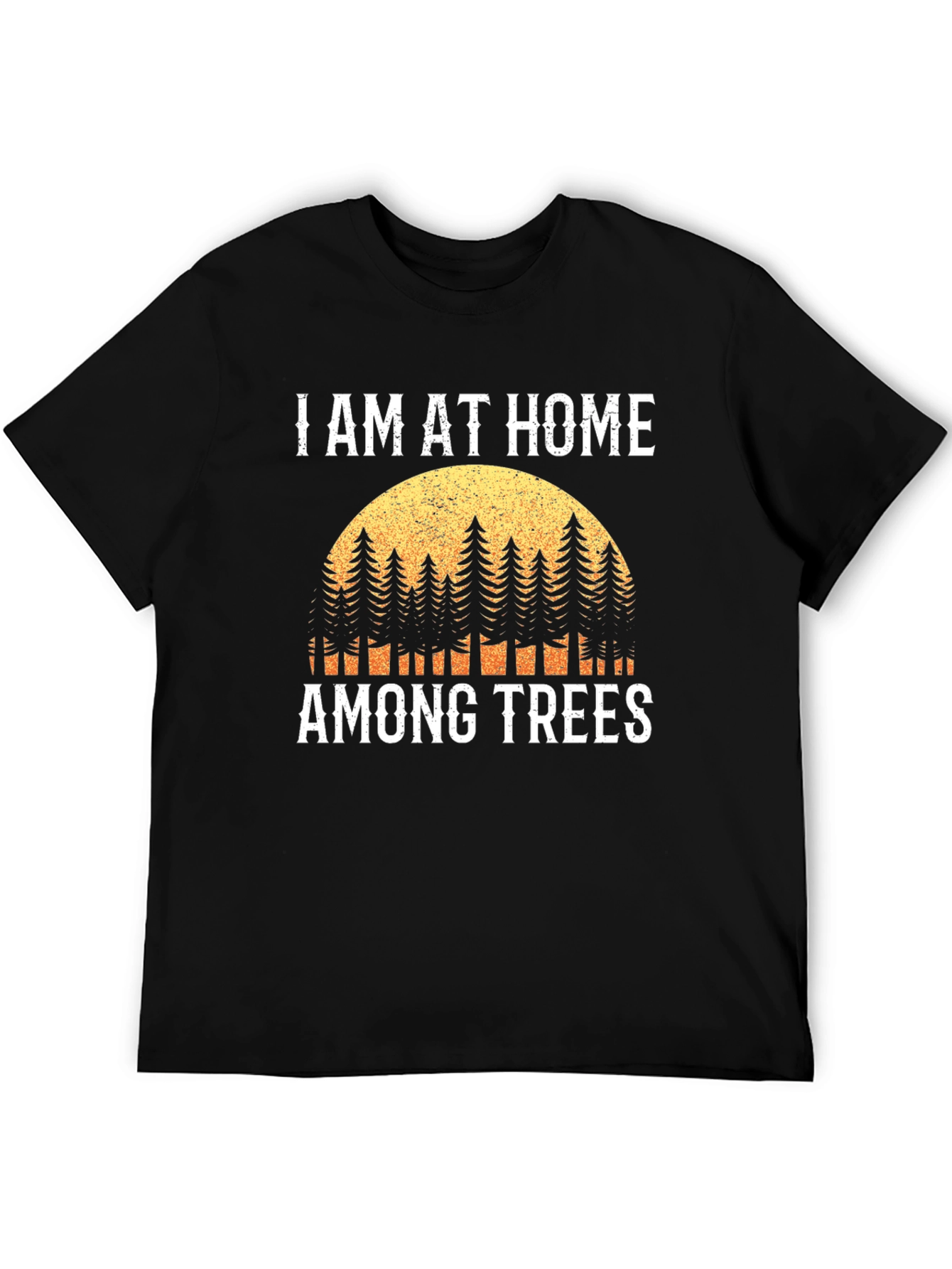 Black I Am At Home Among Trees Graphic Tee view 5