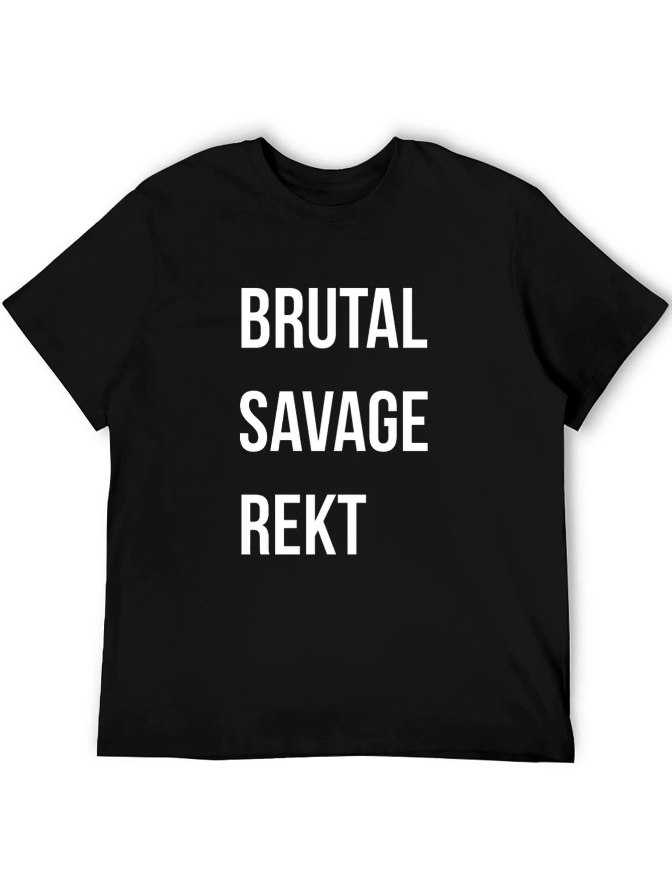 Black Brutal Savage Rekt Graphic T-Shirt view 5