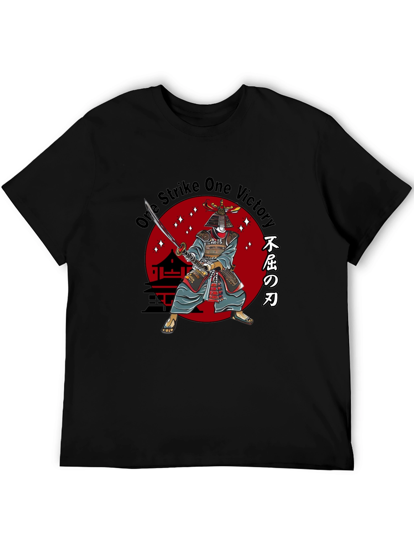 Black Samurai One Strike Victory Graphic Tee view 5