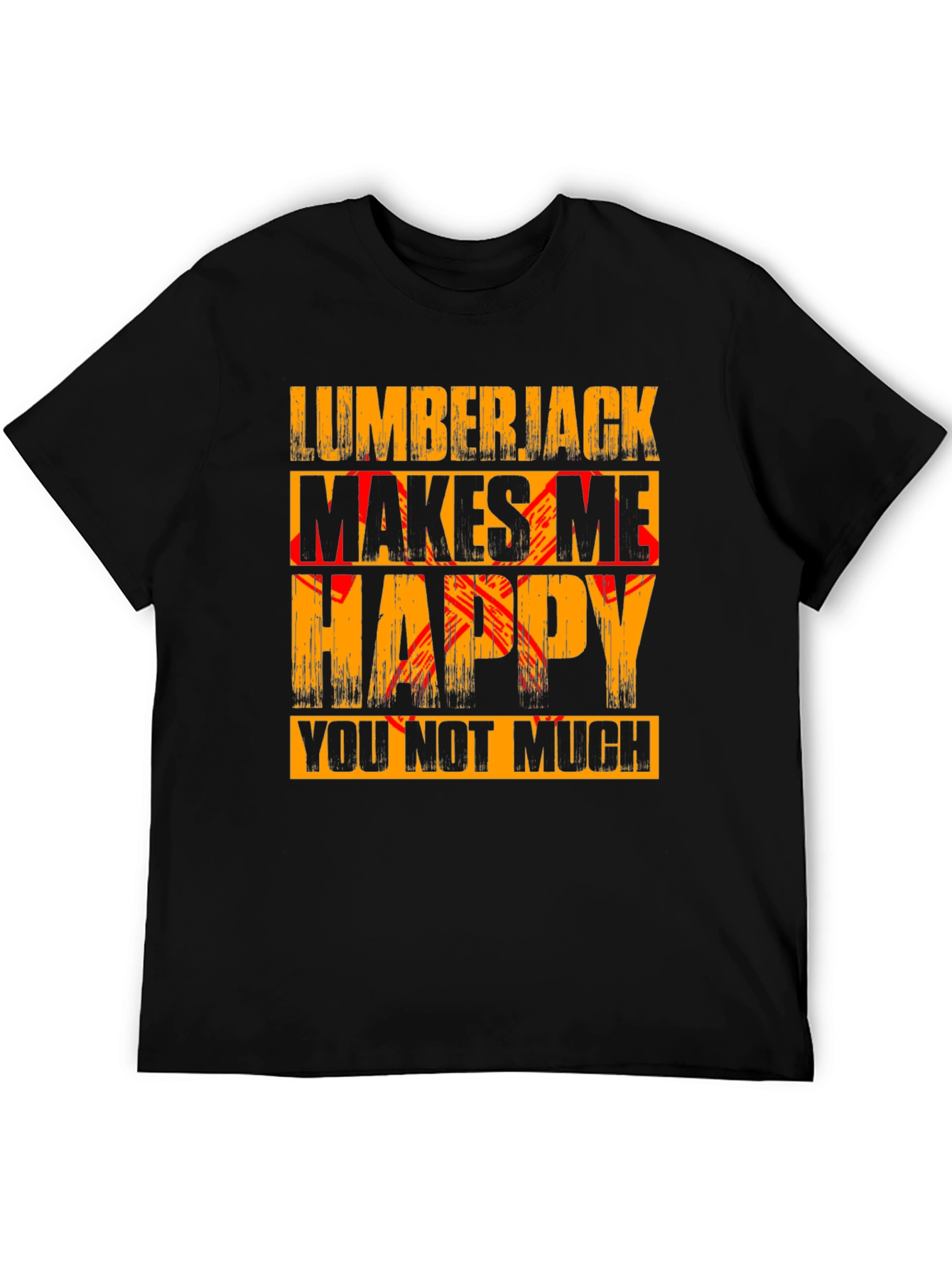 Black Lumberjack Makes Me Happy Graphic Tee view 5