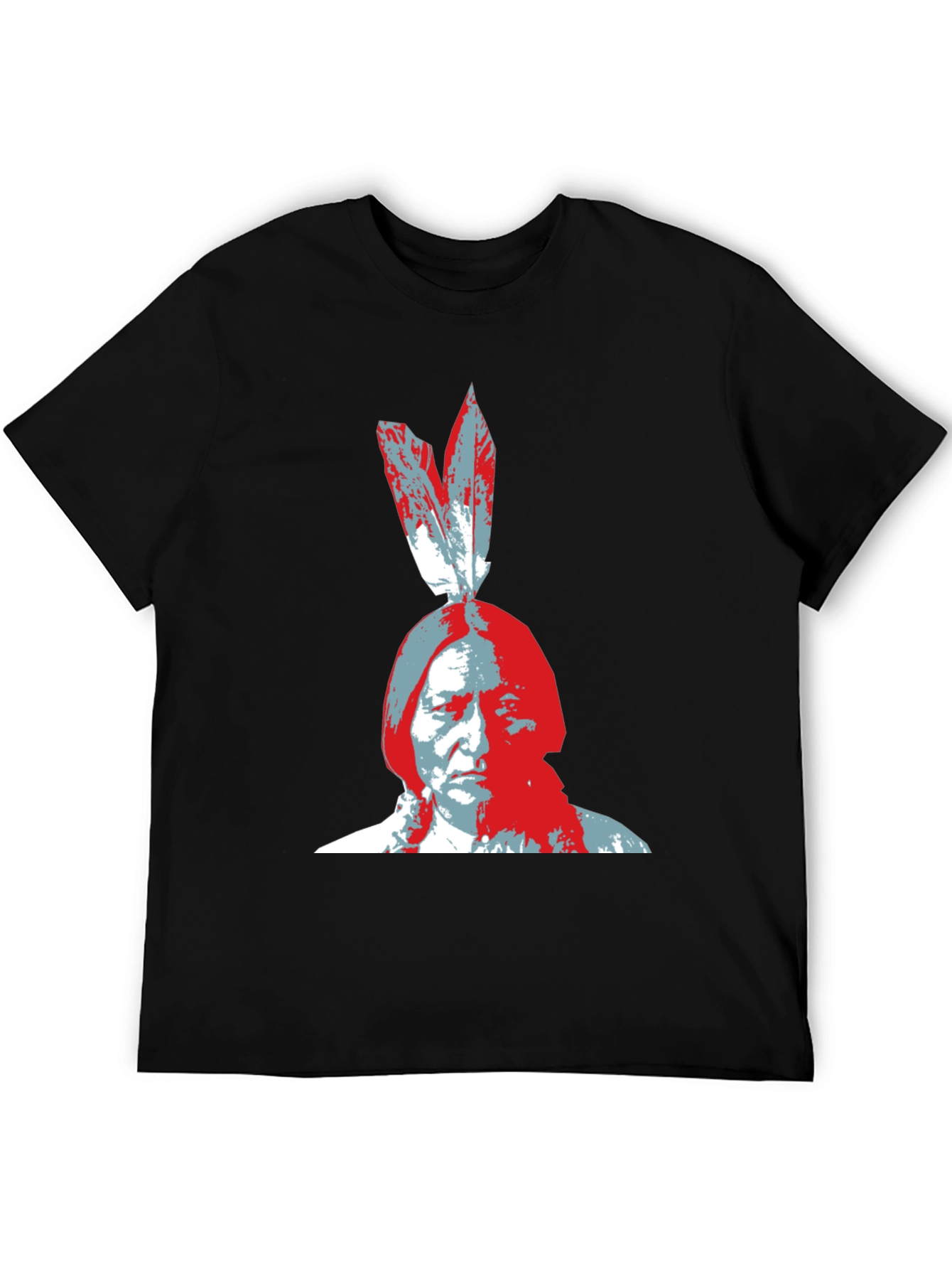 Black Native American Chief Graphic Tee view 5