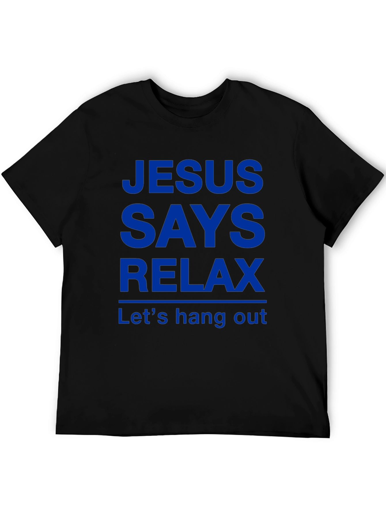 Black Jesus Says Relax T-Shirt - Funny Graphic Tee view 5
