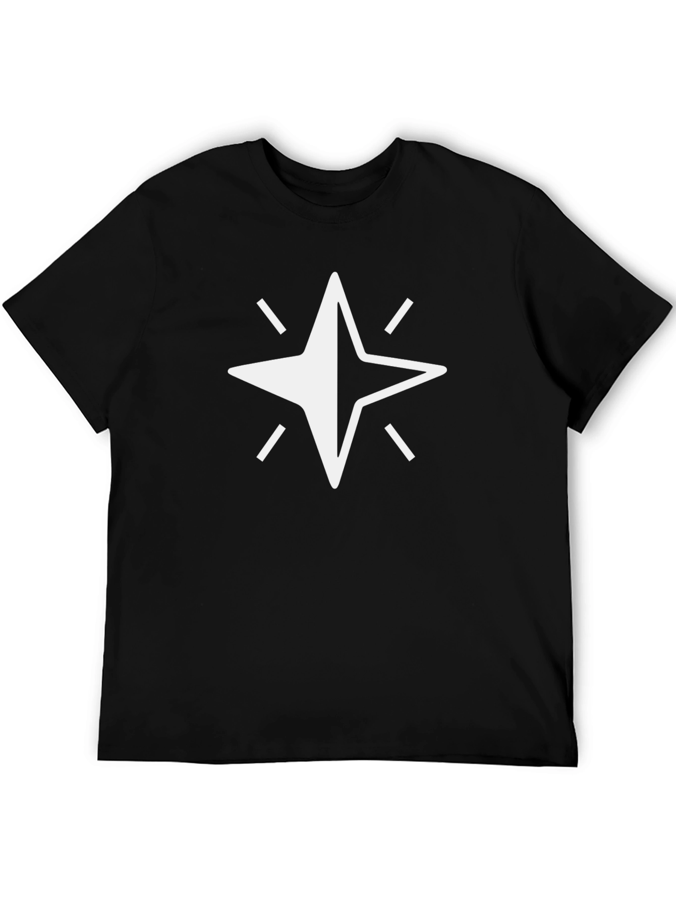 Black Star Graphic Black Cotton T-Shirt view 5