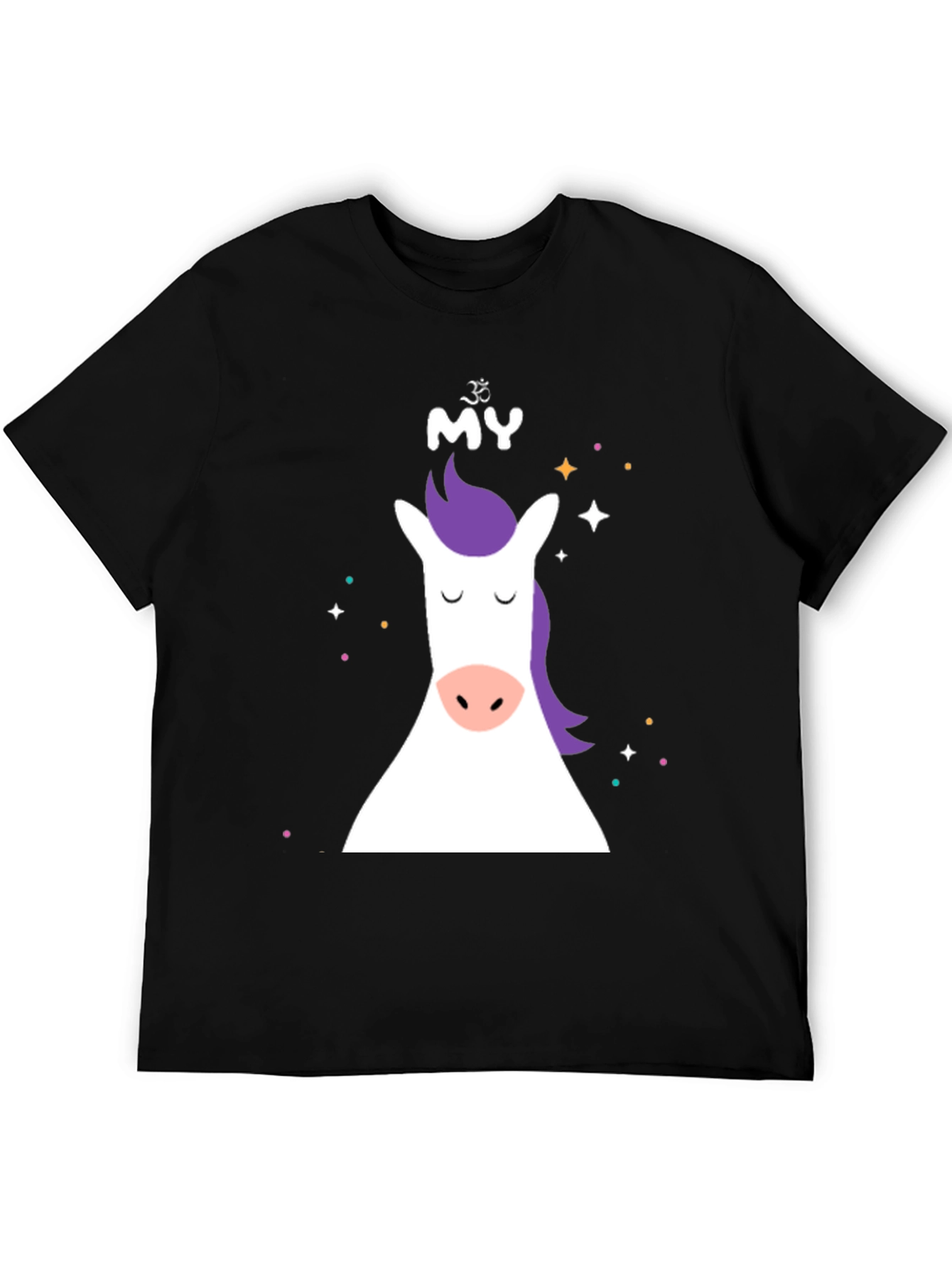 Black Unicorn Graphic Tee - Black Cotton Blend view 5