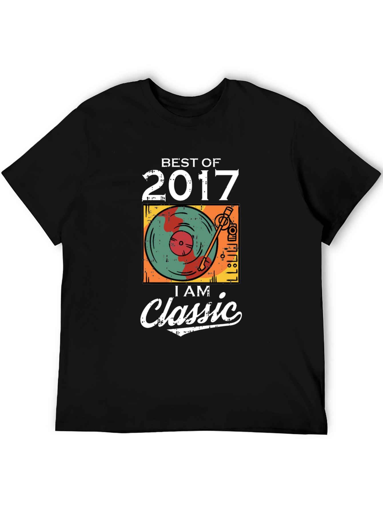 Black Best of 2017 Classic Vinyl Record Graphic Tee view 5