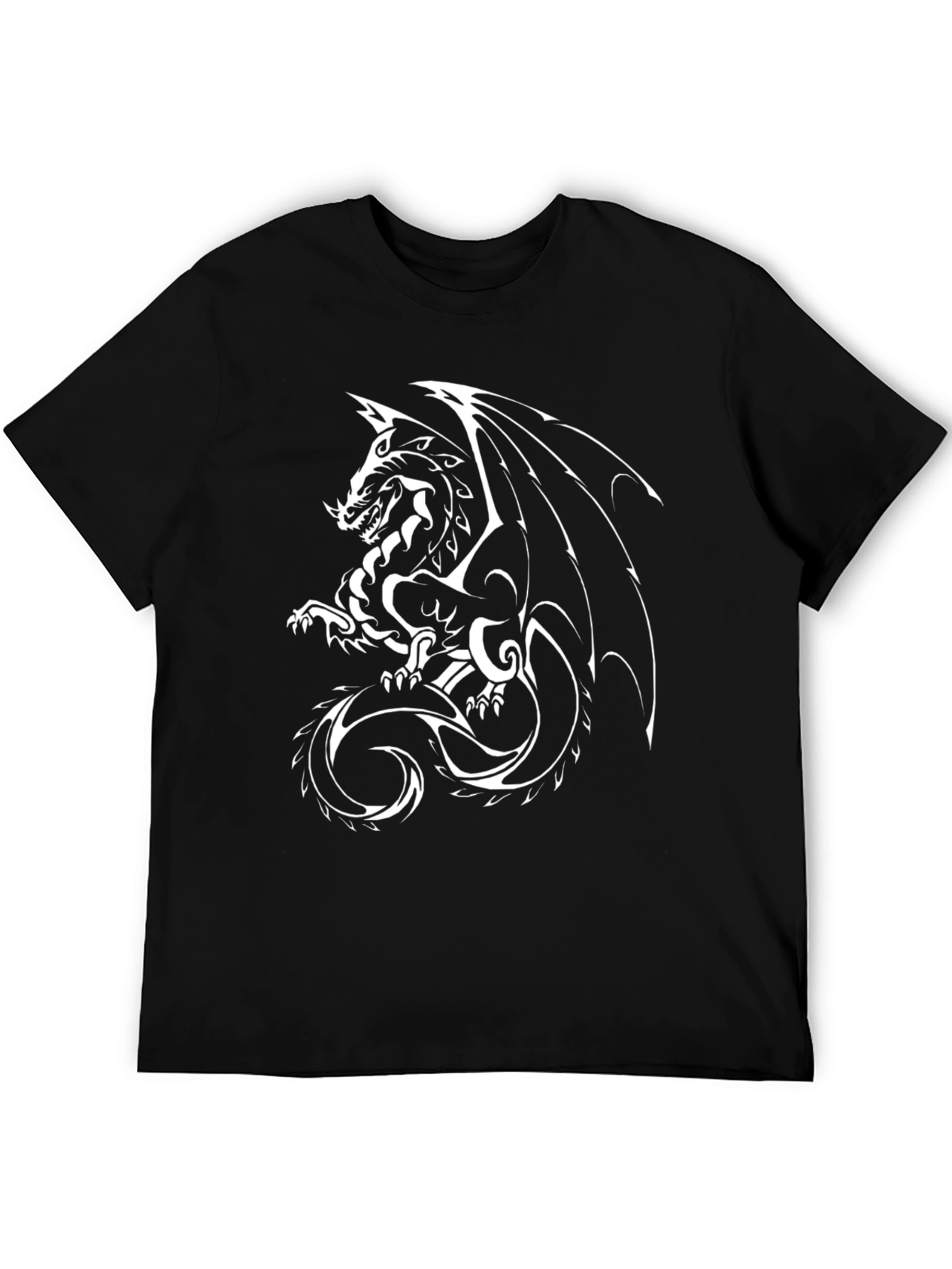 Black Dragon Graphic Tee - Black Cotton Blend view 5