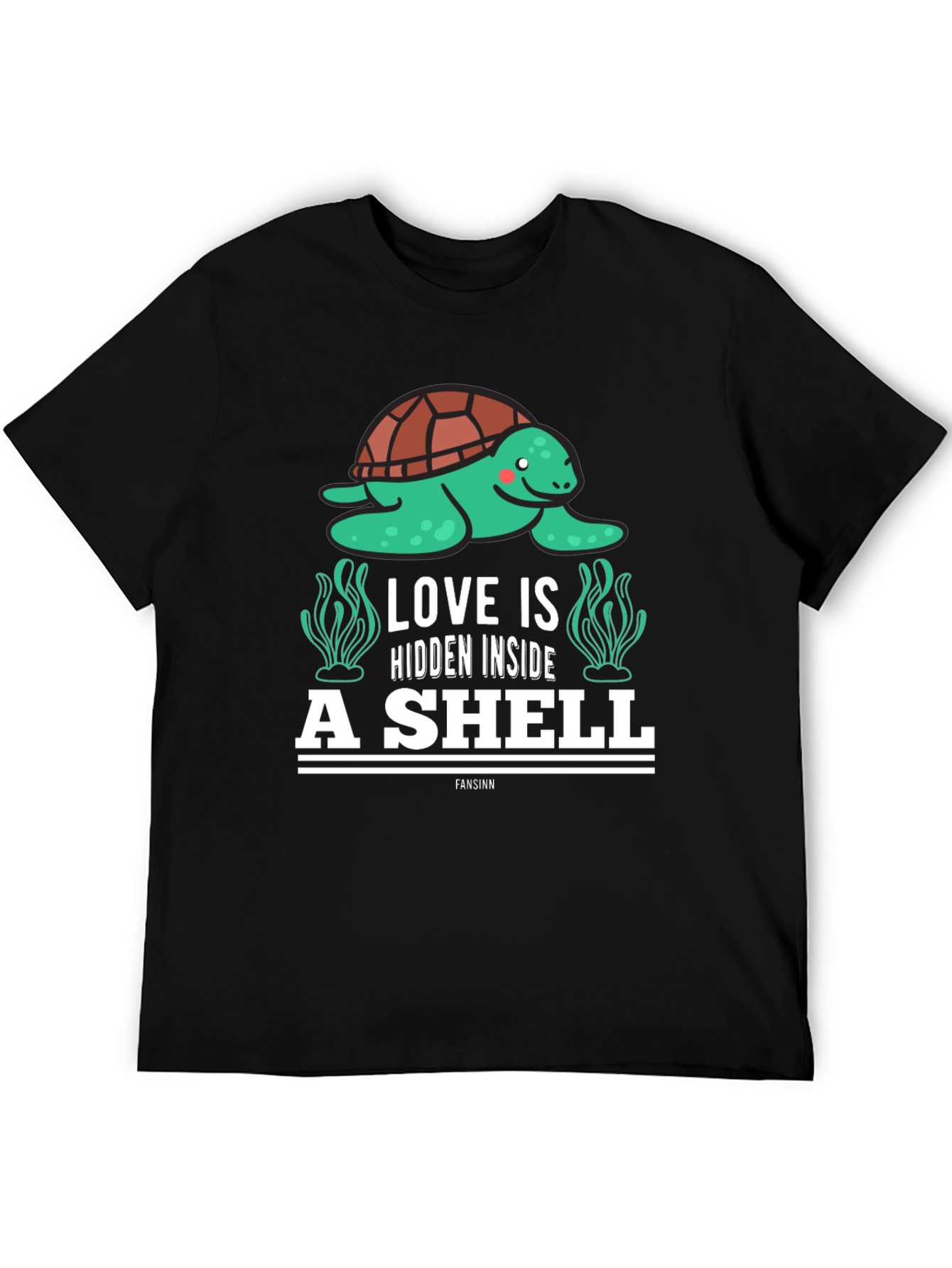 Black Love is Hidden Inside a Shell Black T-Shirt view 5