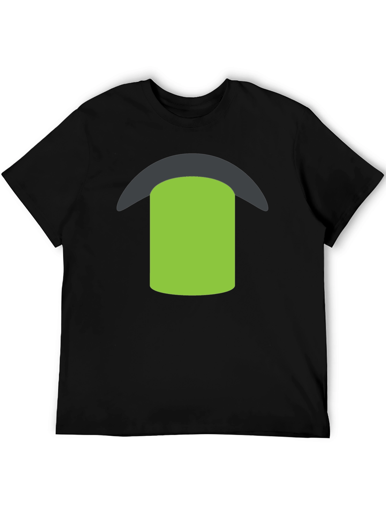 Black Black Tee with Green & Gray Graphic view 5