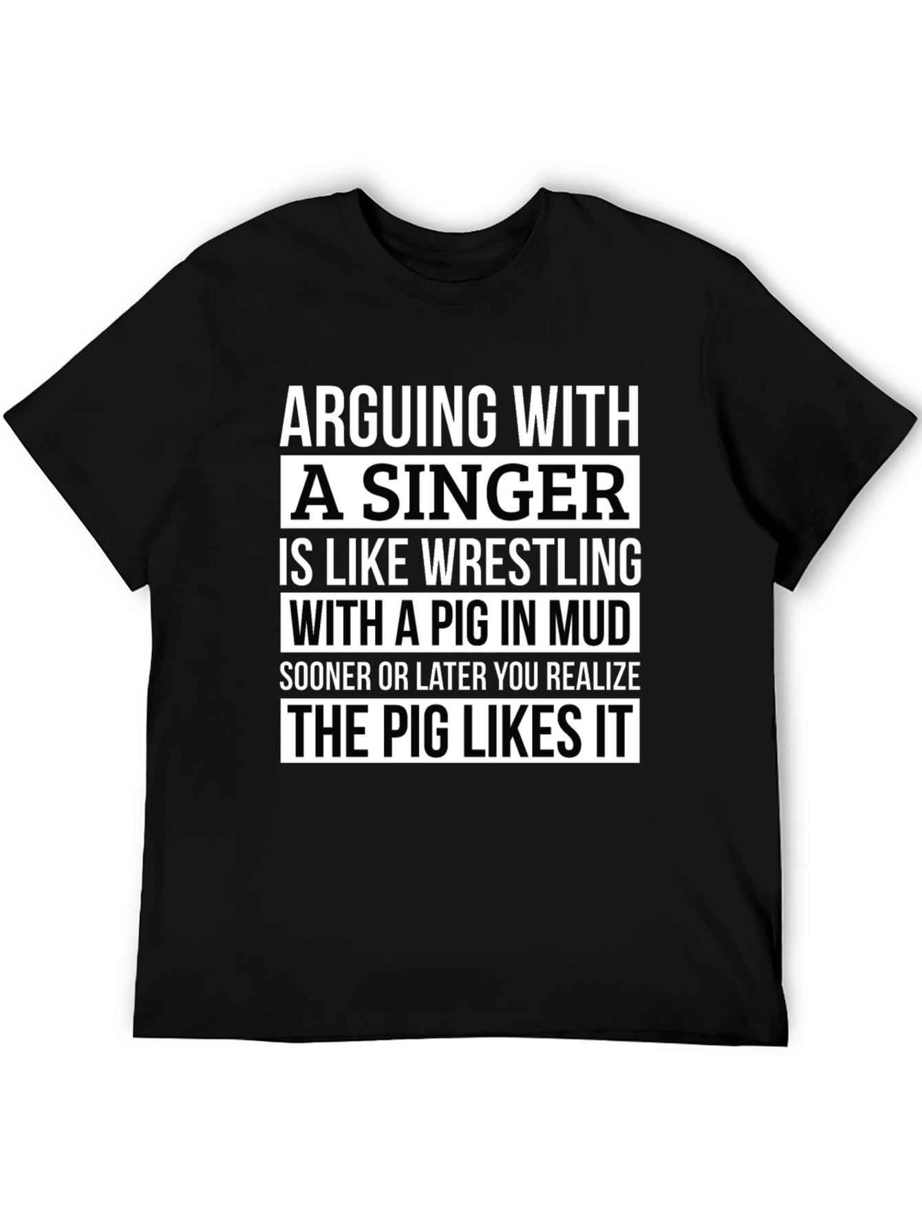 Black Arguing with a Singer T-Shirt - Funny Musician Tee view 5