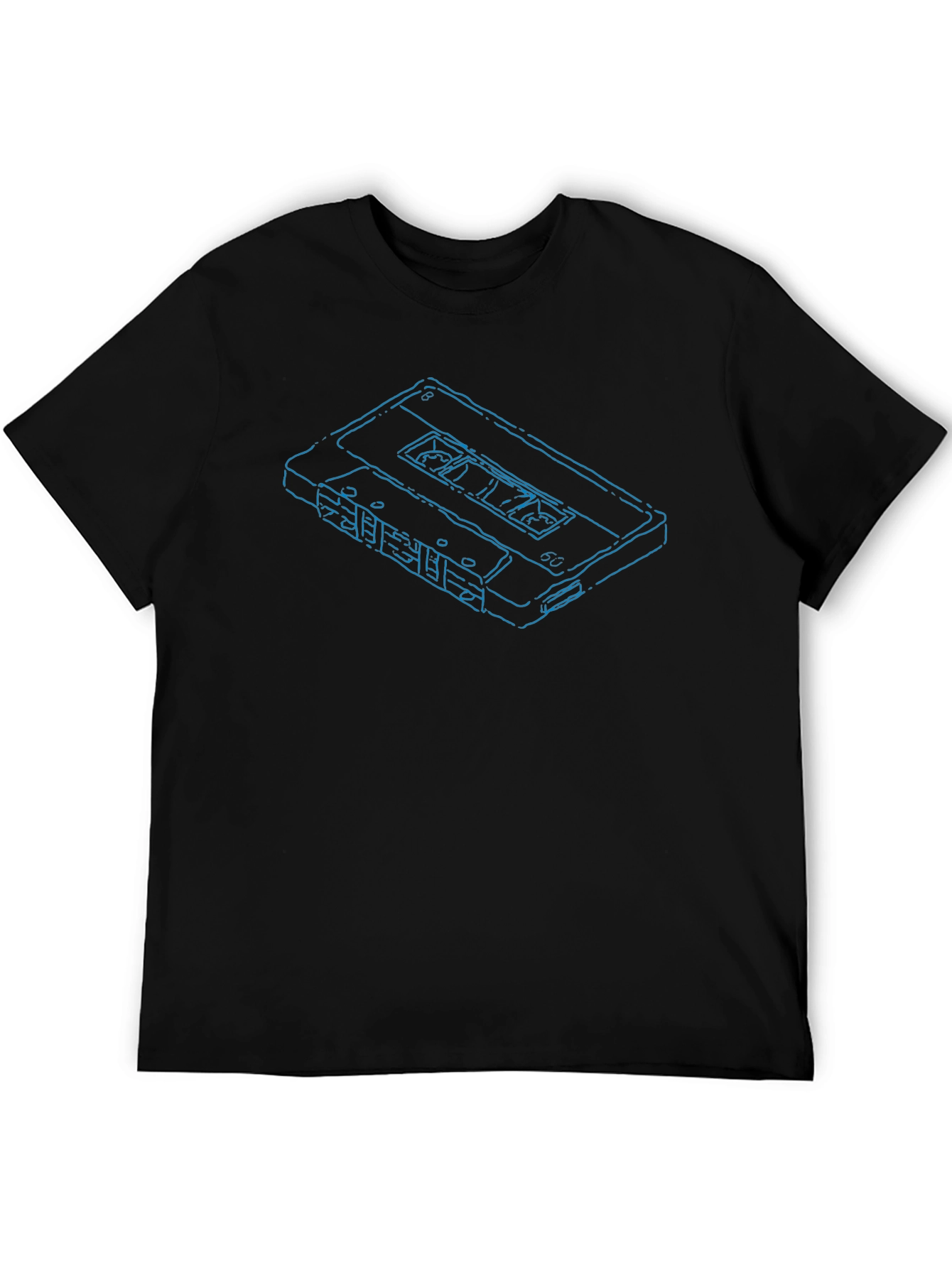Black Retro Cassette Tape Graphic Tee - Black view 5