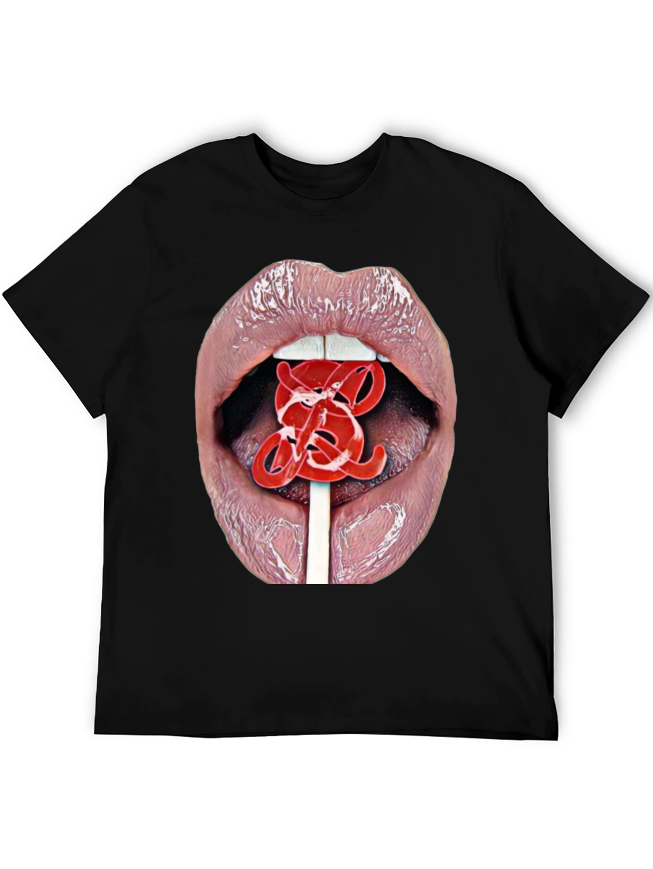 Black Lips Lollipop Graphic Tee - Bold & Edgy view 5