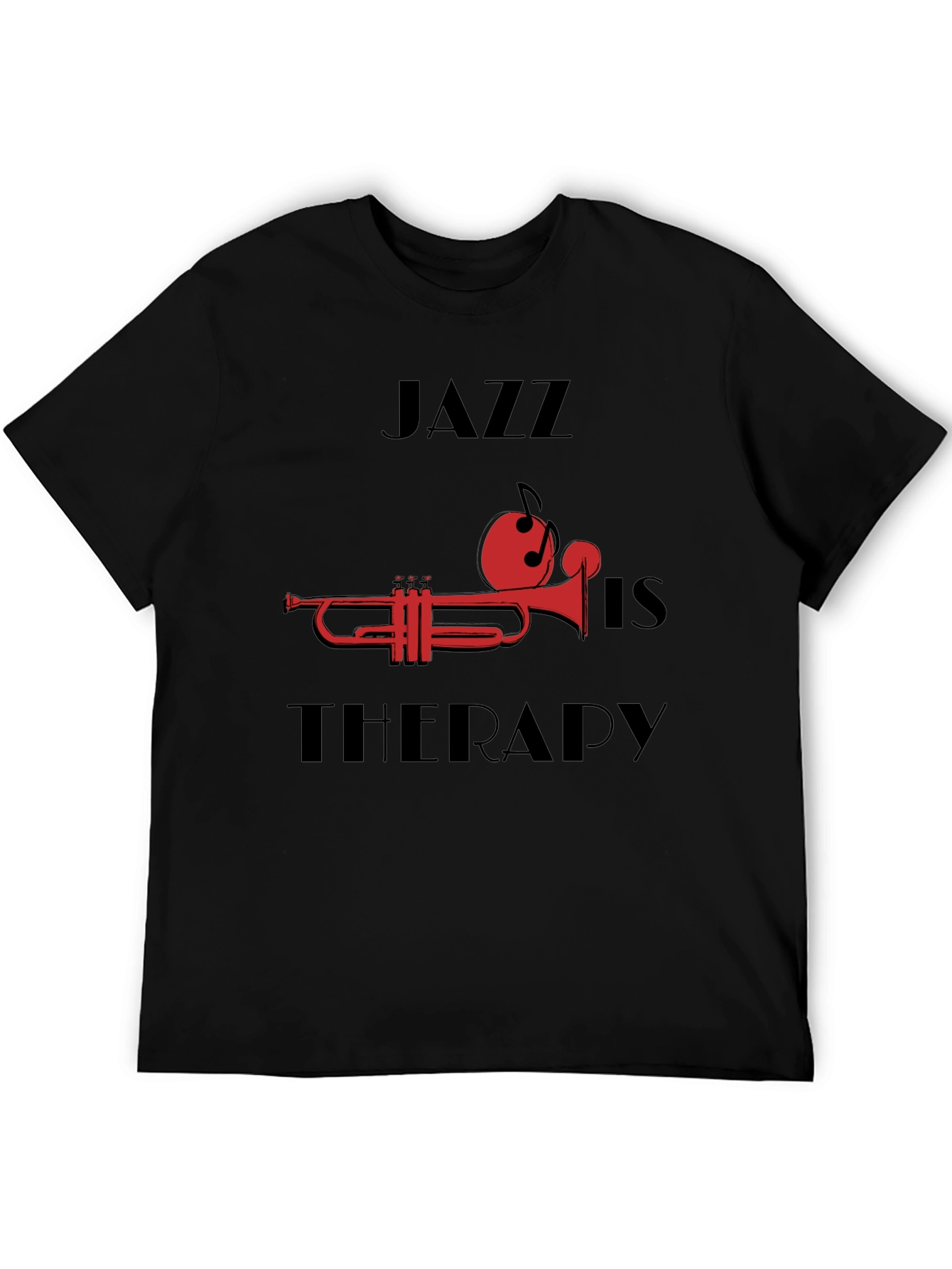 Black Jazz is Therapy T-Shirt view 5