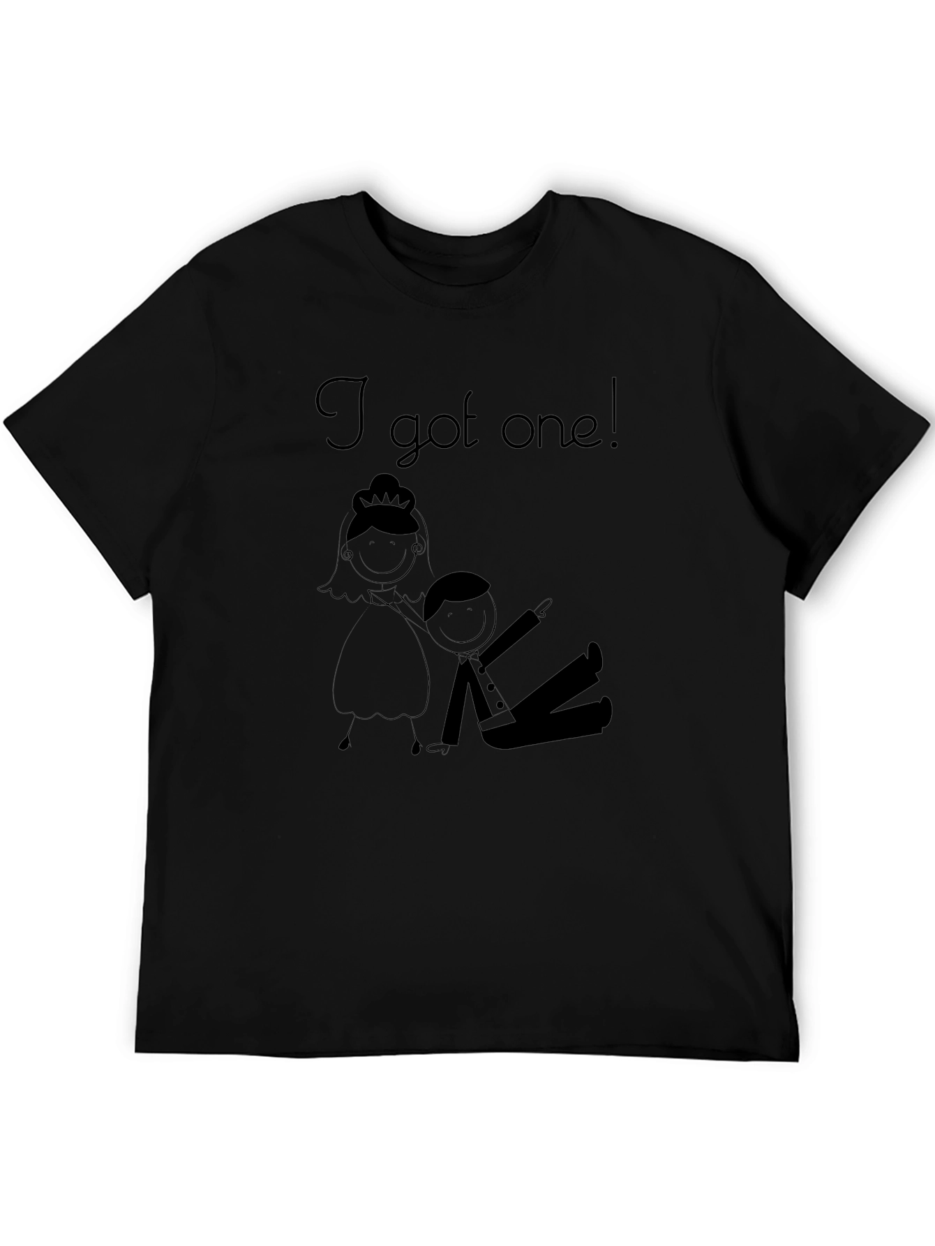 Black Funny I Got One! Wedding T-Shirt Bride Groom Humor view 5