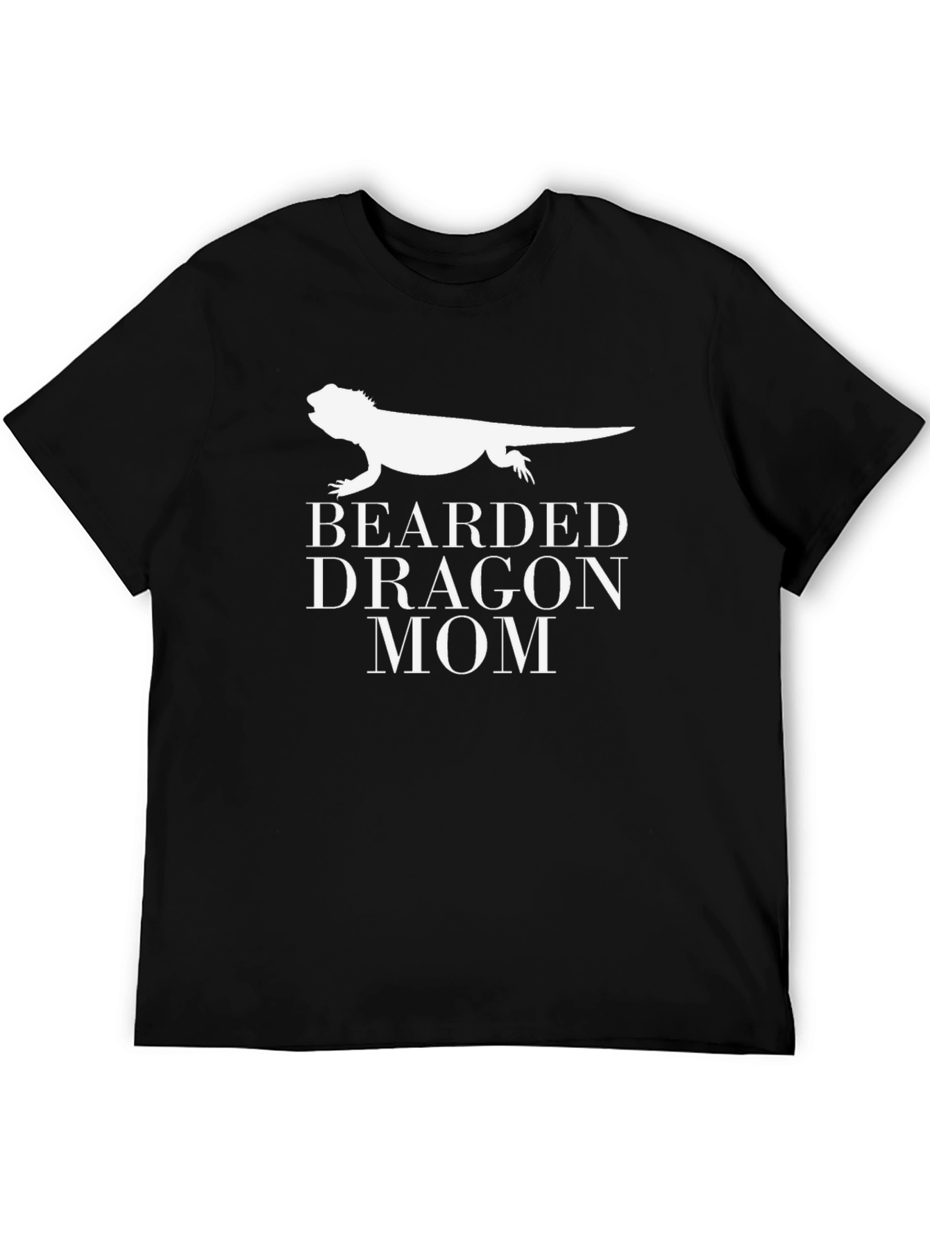 Black Bearded Dragon Mom T-Shirt view 5