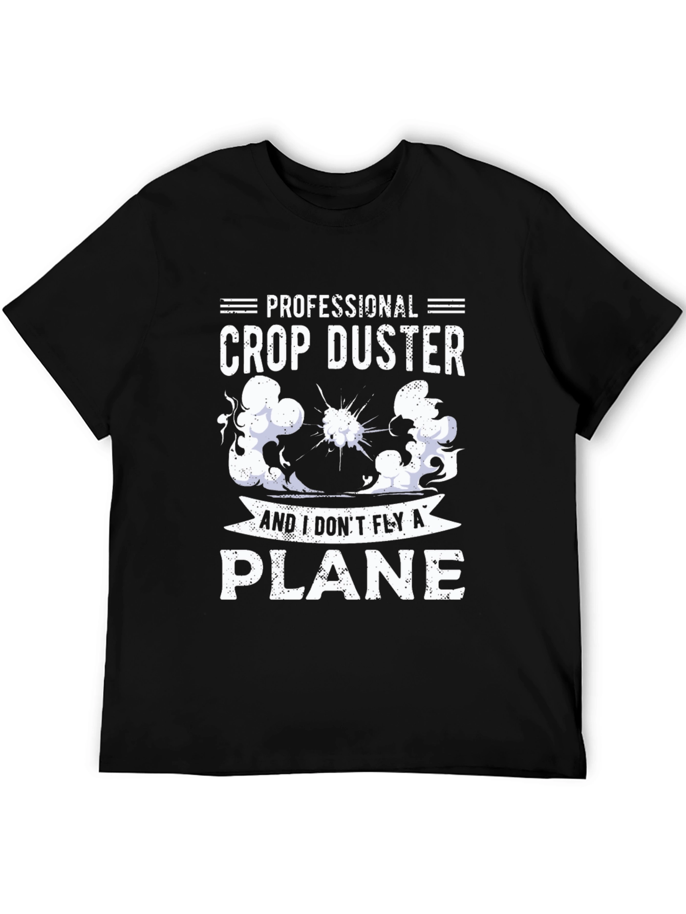 Black Professional Crop Duster Novelty Graphic Tee view 5