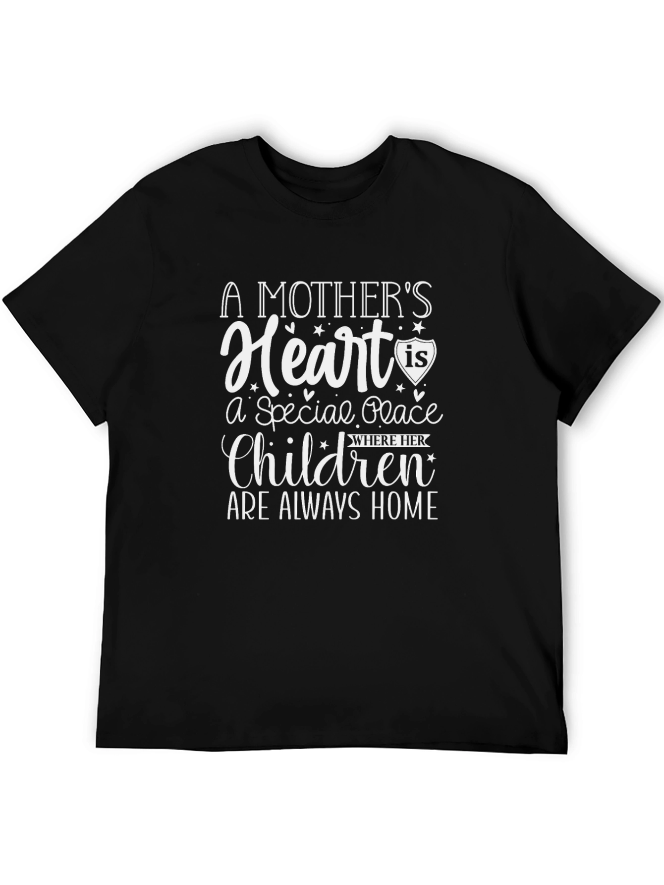 Black Mother's Heart T-Shirt - Always Home view 5