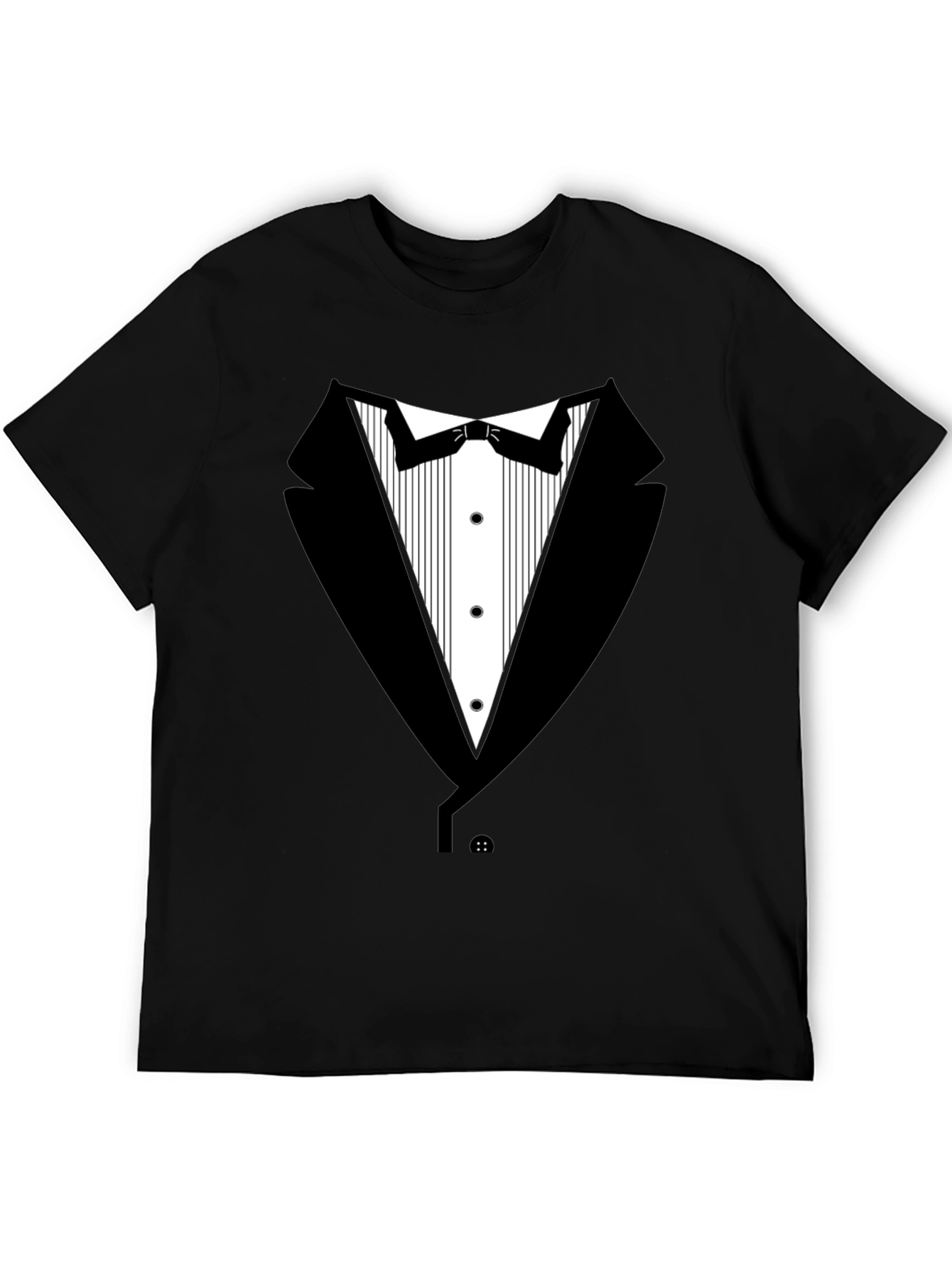 Black Tuxedo T-Shirt - Novelty Formal Wear Tee view 5
