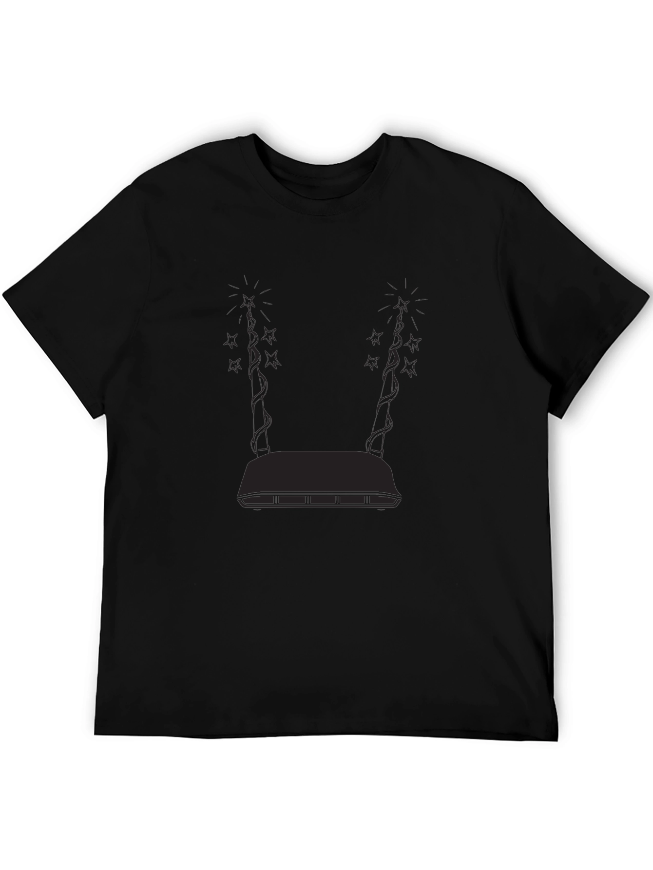 Modern Graphic Black T-Shirt - Abstract Design - 5
