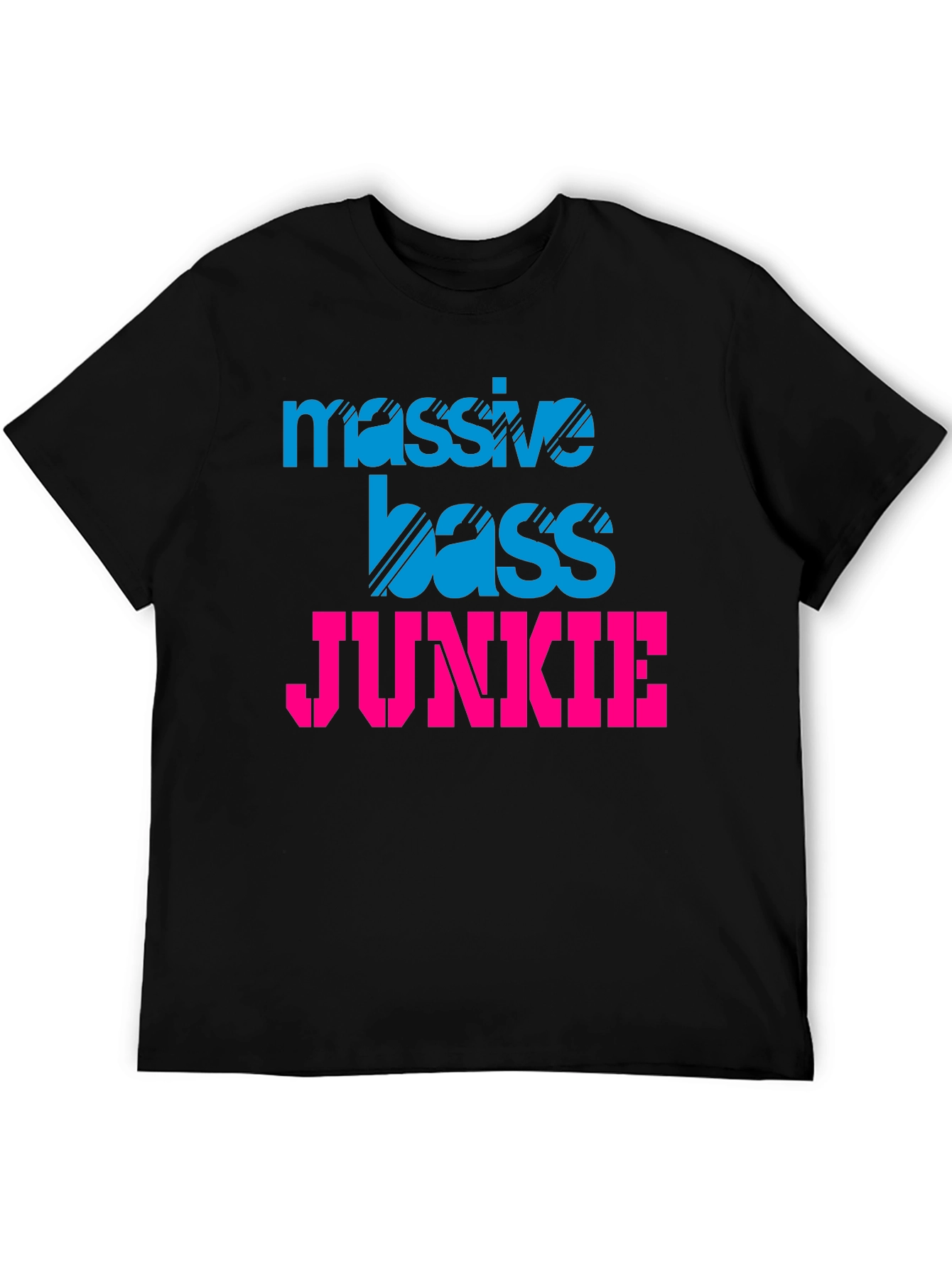Black Massive Bass Junkie Black Graphic Tee view 5