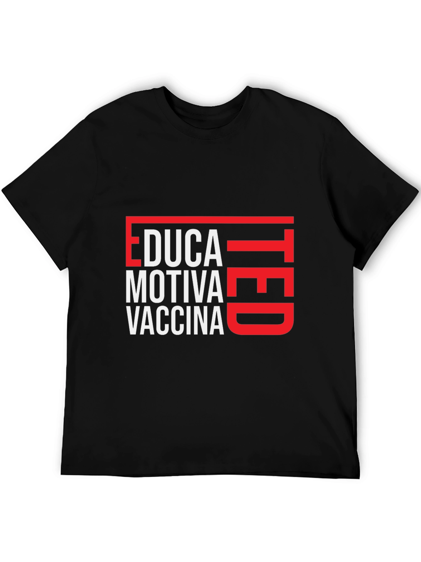 Black Educated Vaccinated T-Shirt view 5