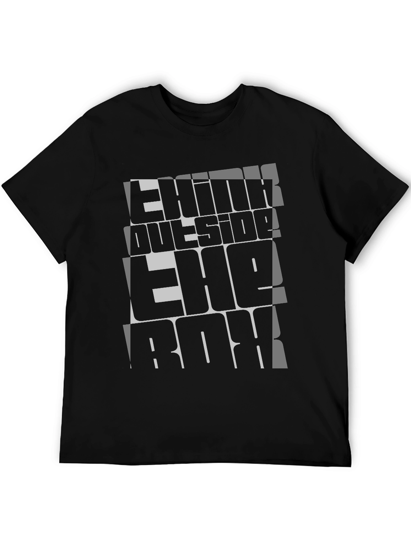Black Think Outside the Box Graphic Tee view 5